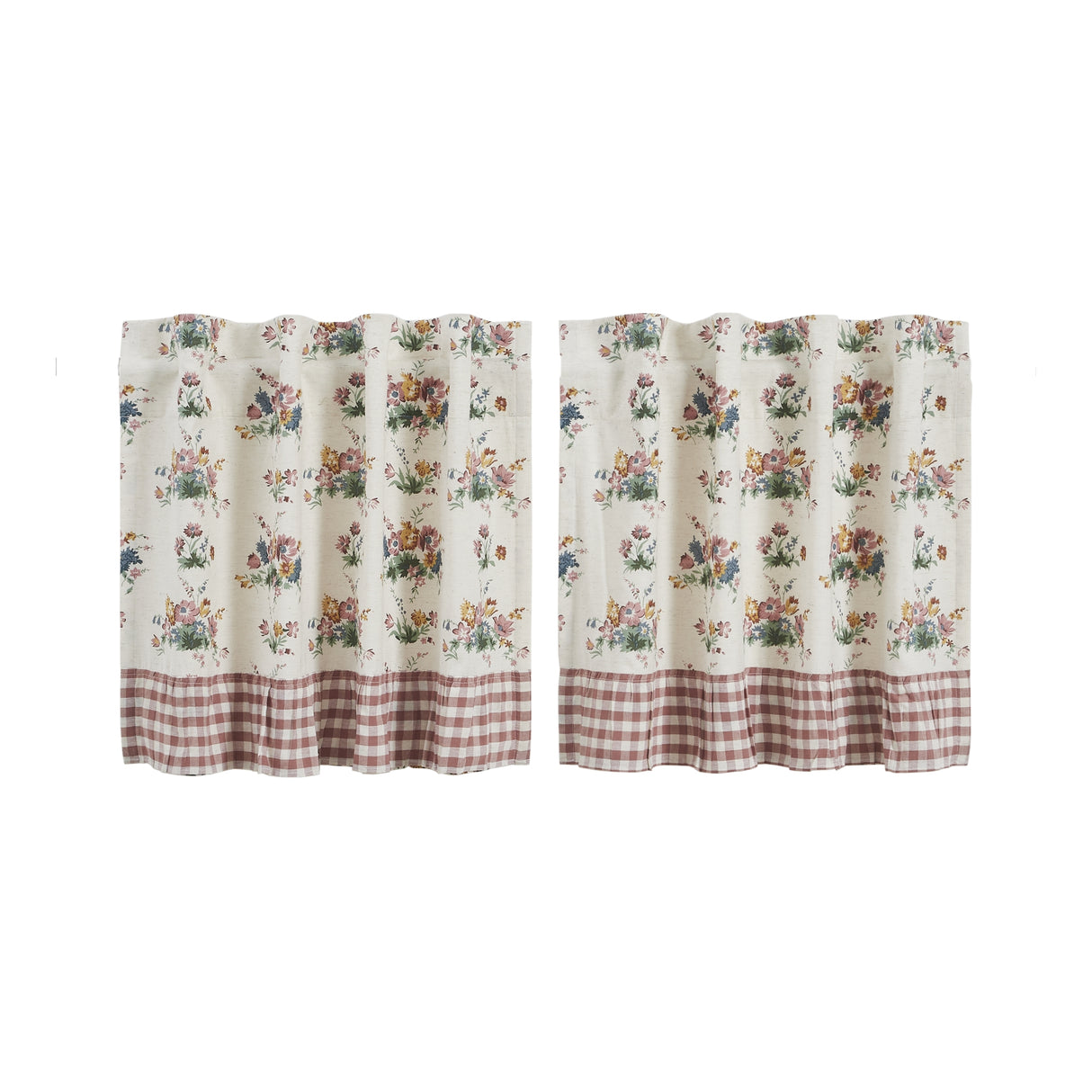Rosehill Cottage Floral & Gingham Ruffled Cotton Tier Set
