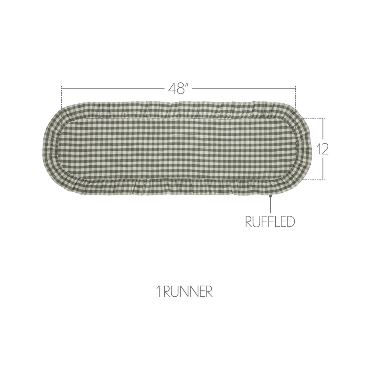 Rosehill Cottage Ruffled Cotton Table Runner