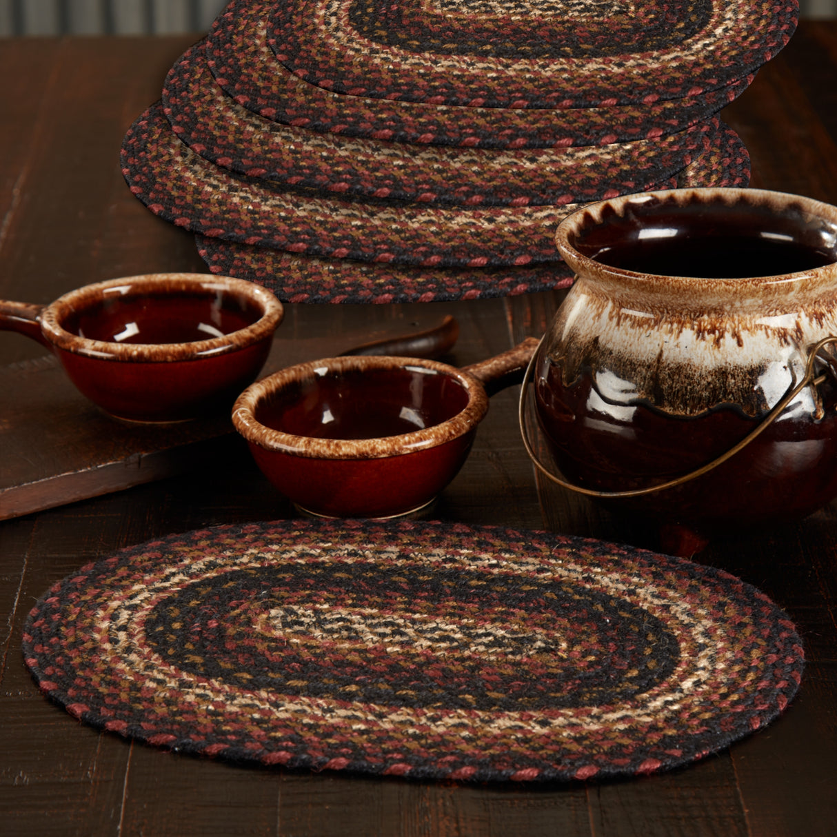 Beckham Jute Oval Placemat Set of 6 10x15