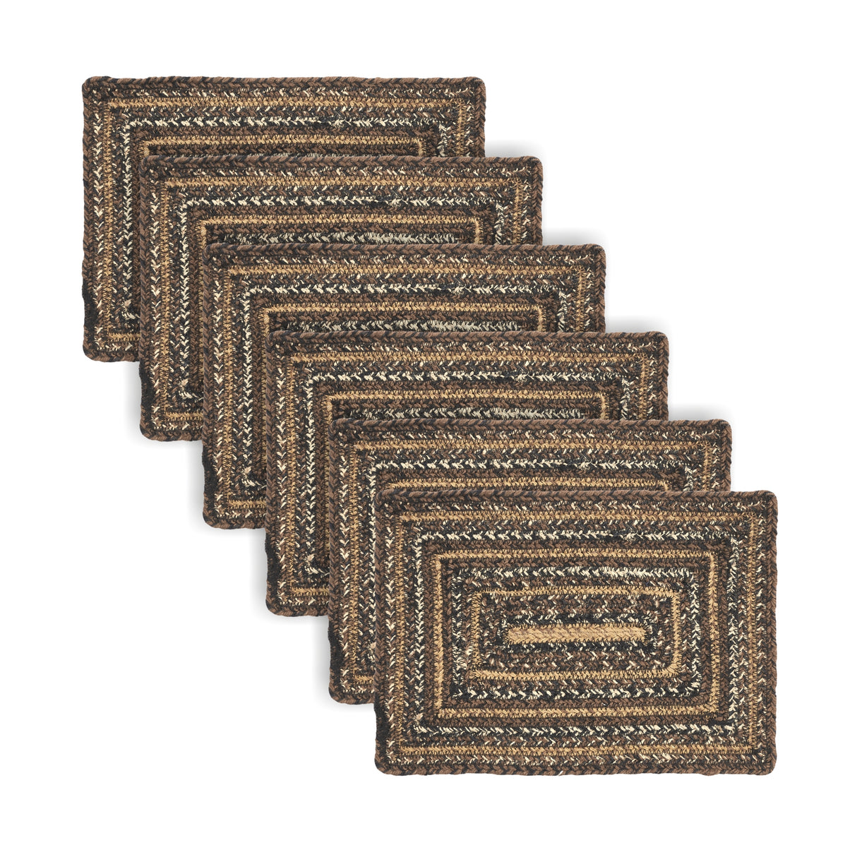 Espresso Jute Rect Placemat Set of 6 10x15