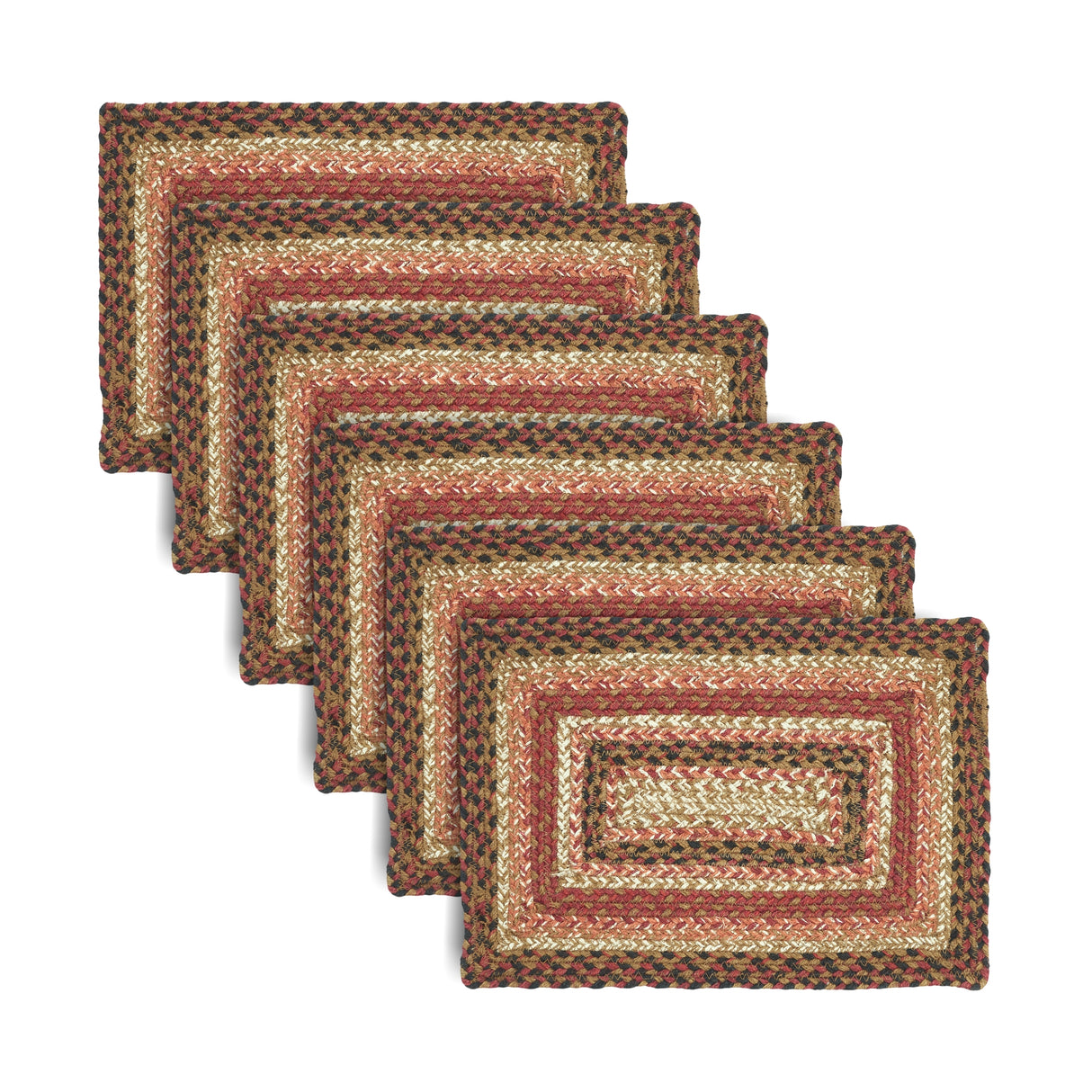 Ginger Spice Jute Rect Placemat Set of 6 10x15