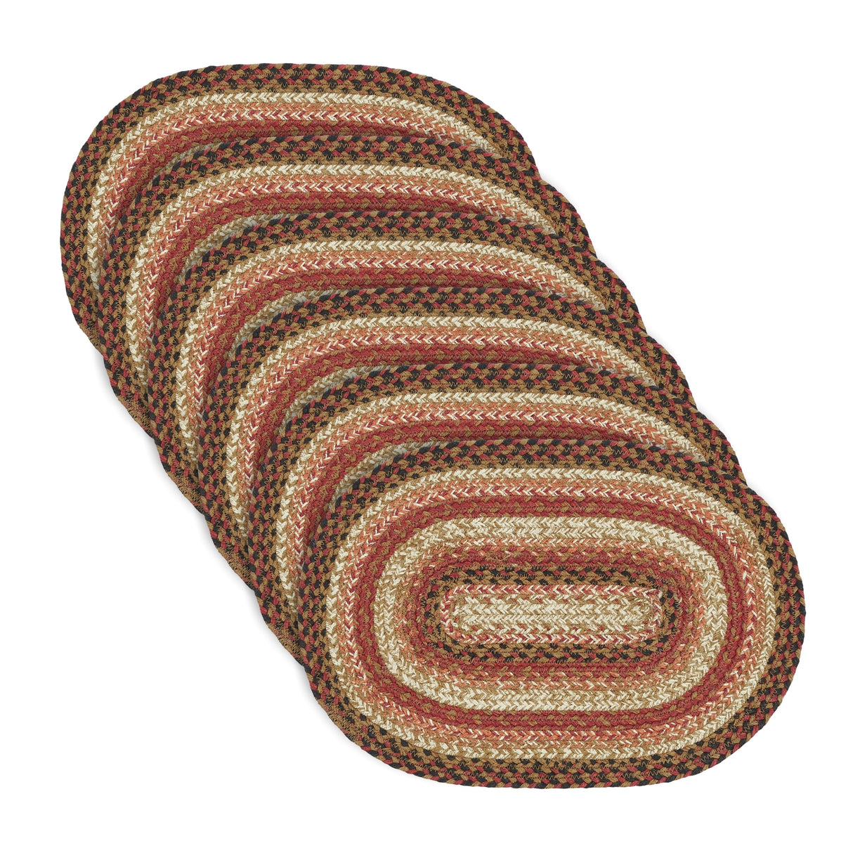Ginger Spice Jute Oval Placemat Set of 6 12x18