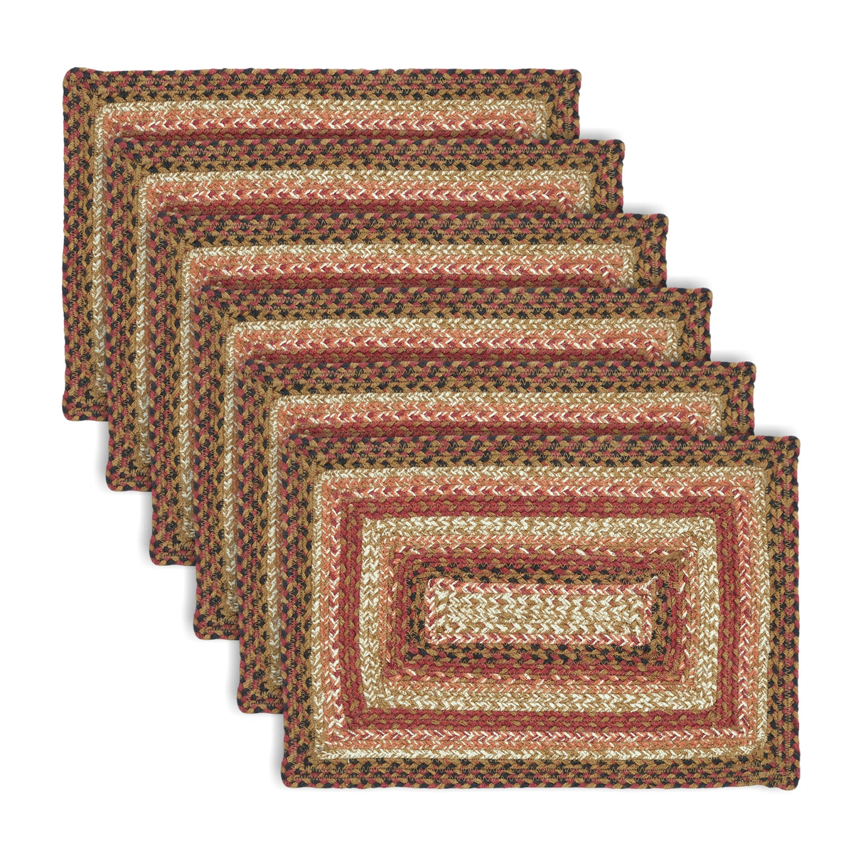 Ginger Spice Jute Rect Placemat Set of 6 12x18