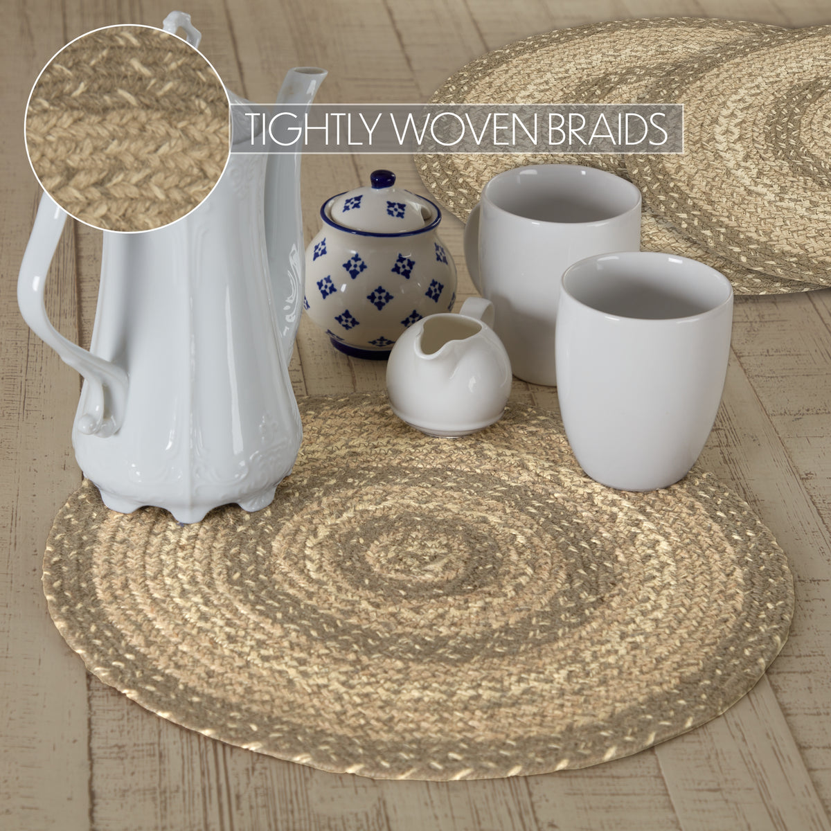 Cobblestone Jute Trivet 15 Set of 3