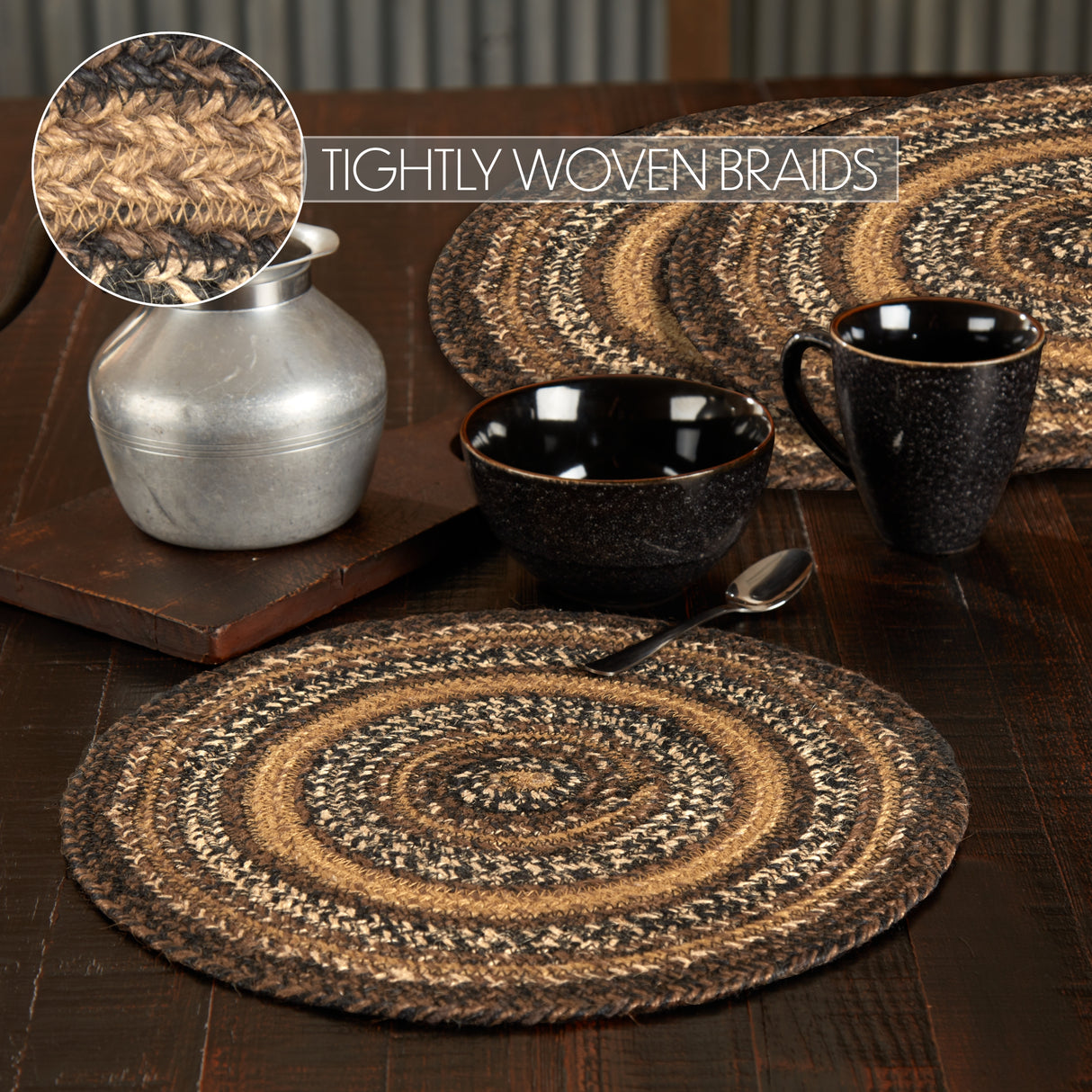 Espresso Jute Trivet 15, Set of 3