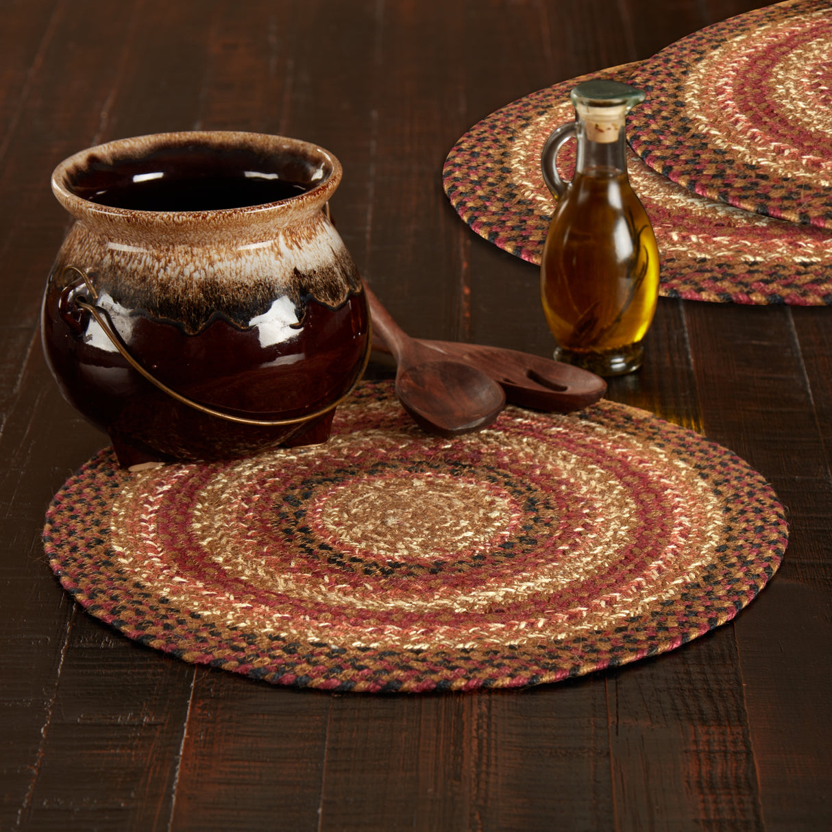 Ginger Spice Jute Trivet 15, Set of 3