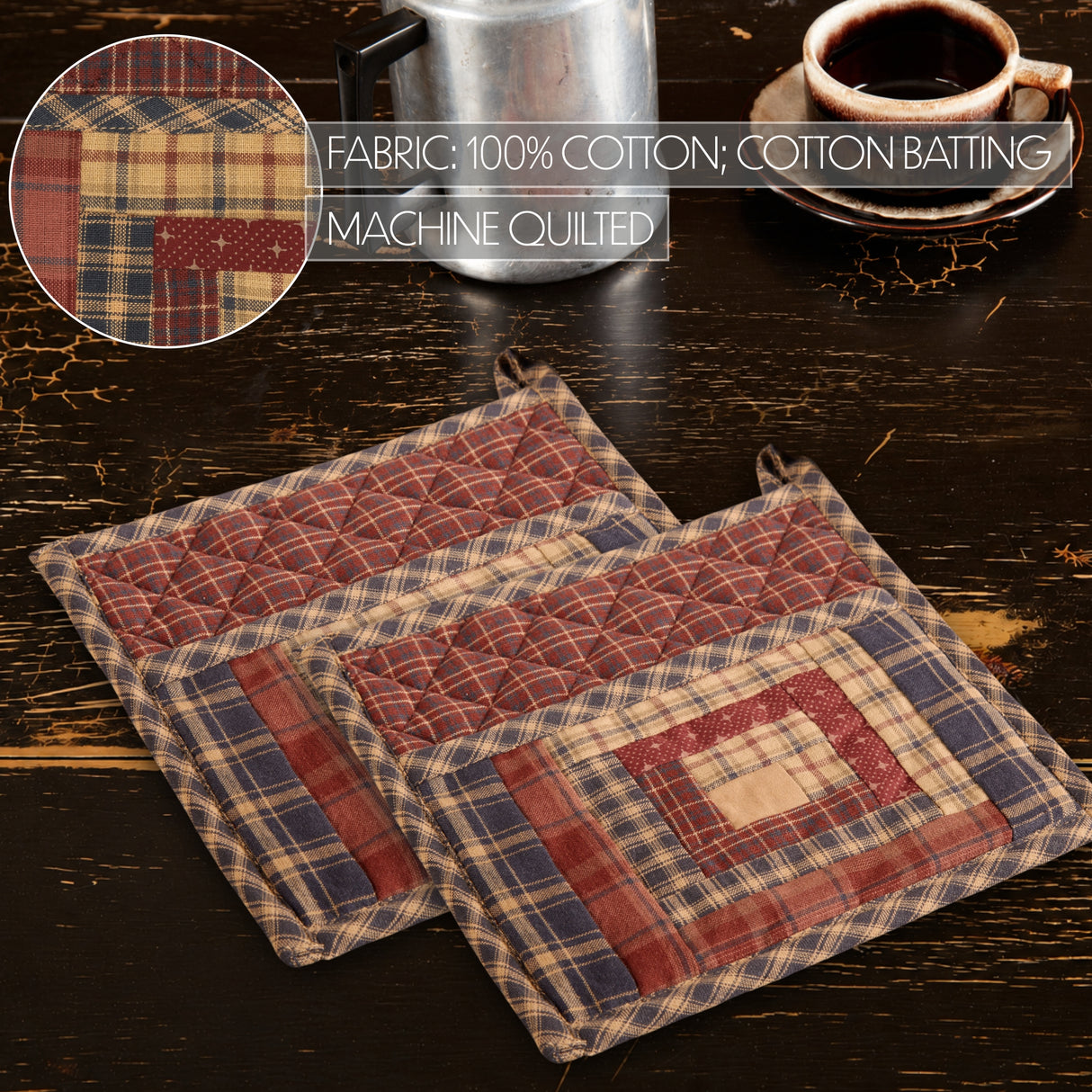 Millsboro Pot Holder Patch with Pocket Set of 2 8x8