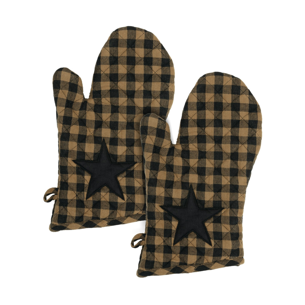 Black Star Oven Mitt Set of 2