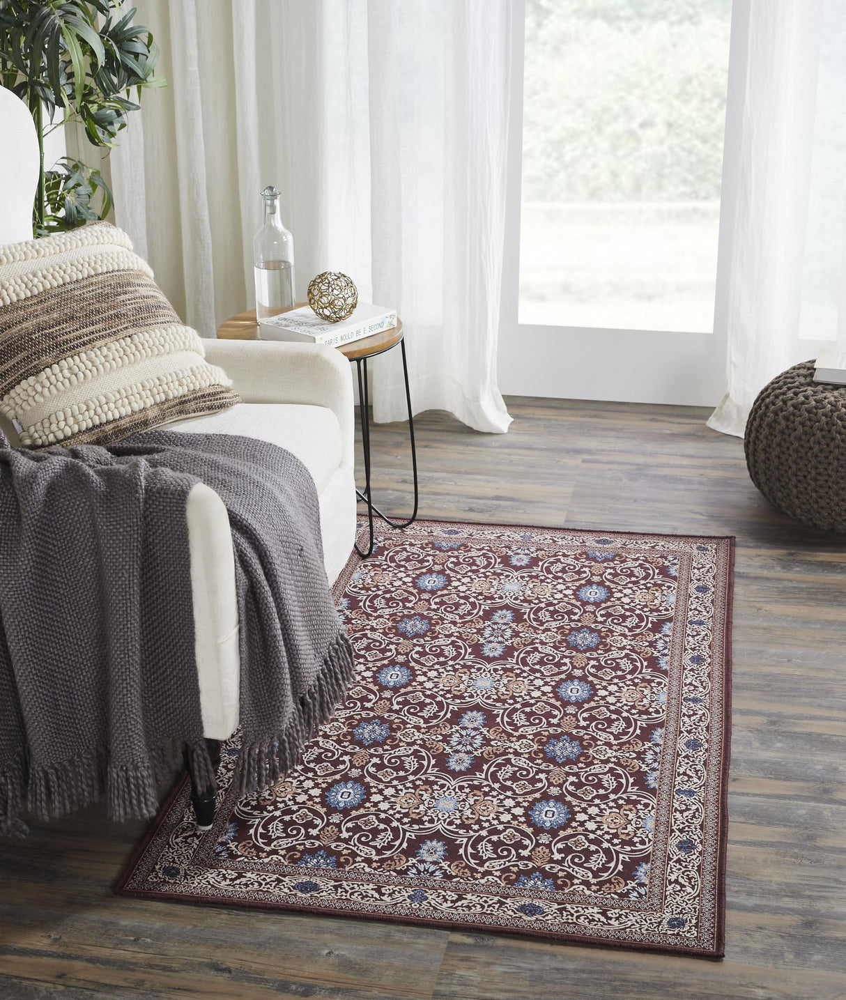 Medallion Red Rug Rect 36x60