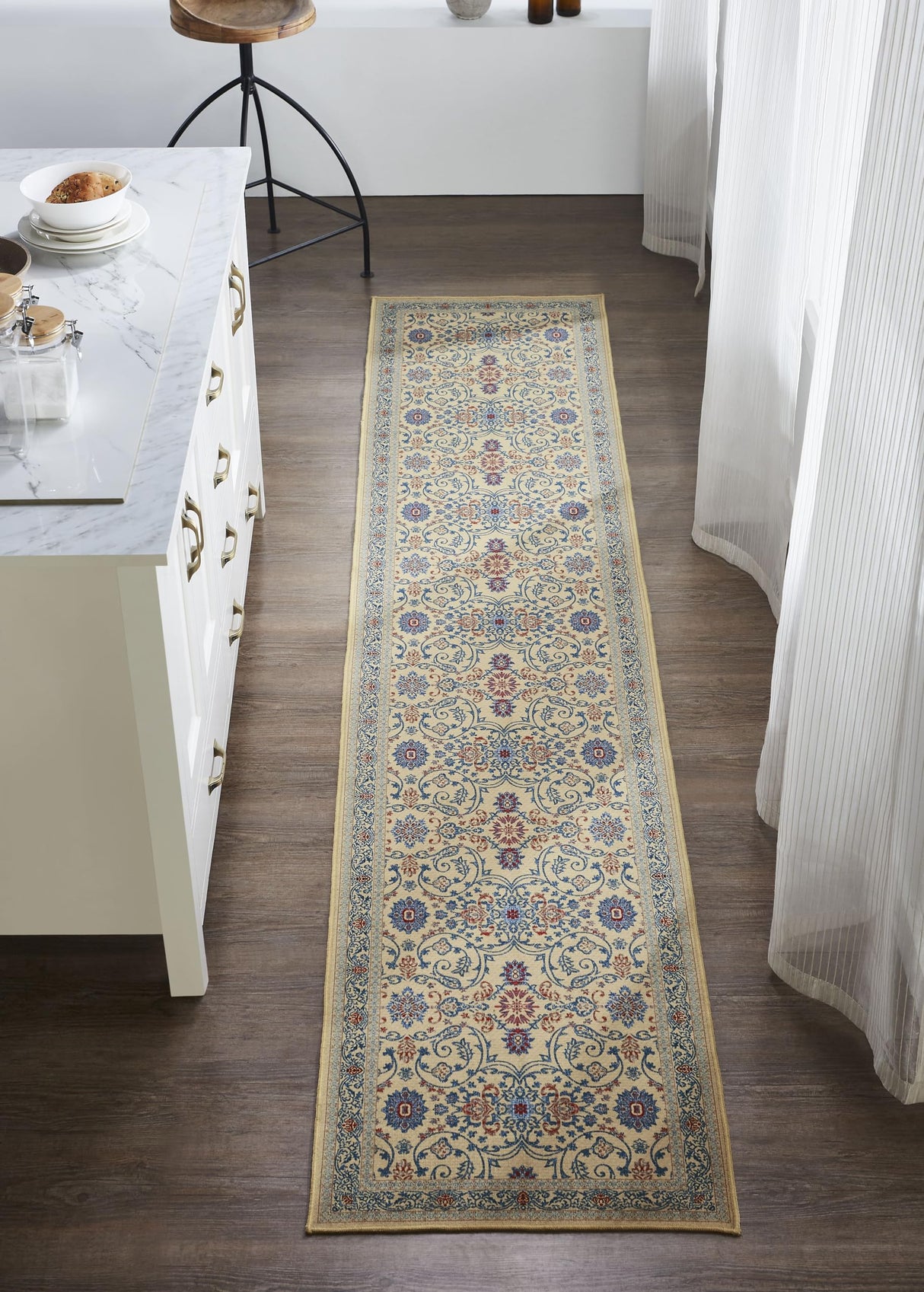 Medallion Beige Rug Rect 24x120