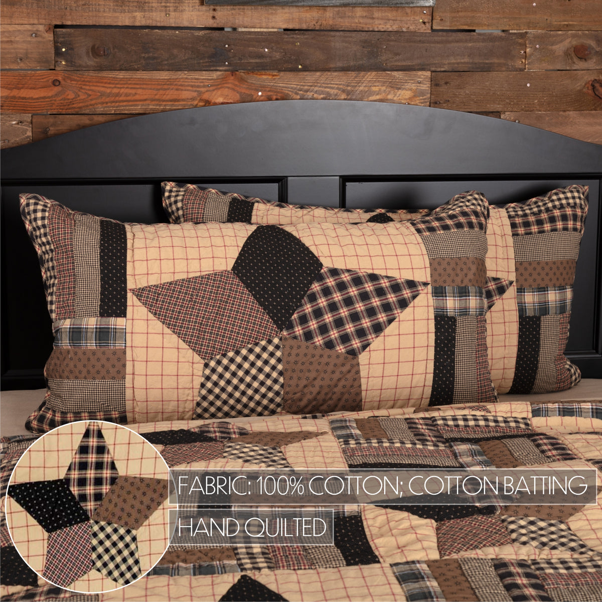 Bingham Star King Sham 21x37, Set of 2