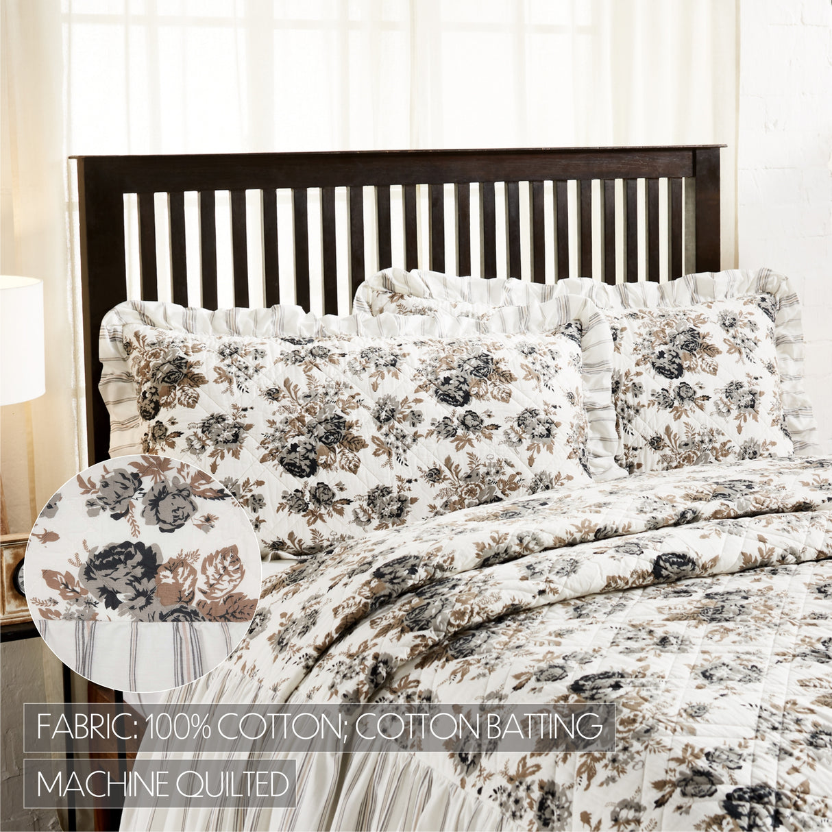 Annie Floral 3 Piece Quilt Set