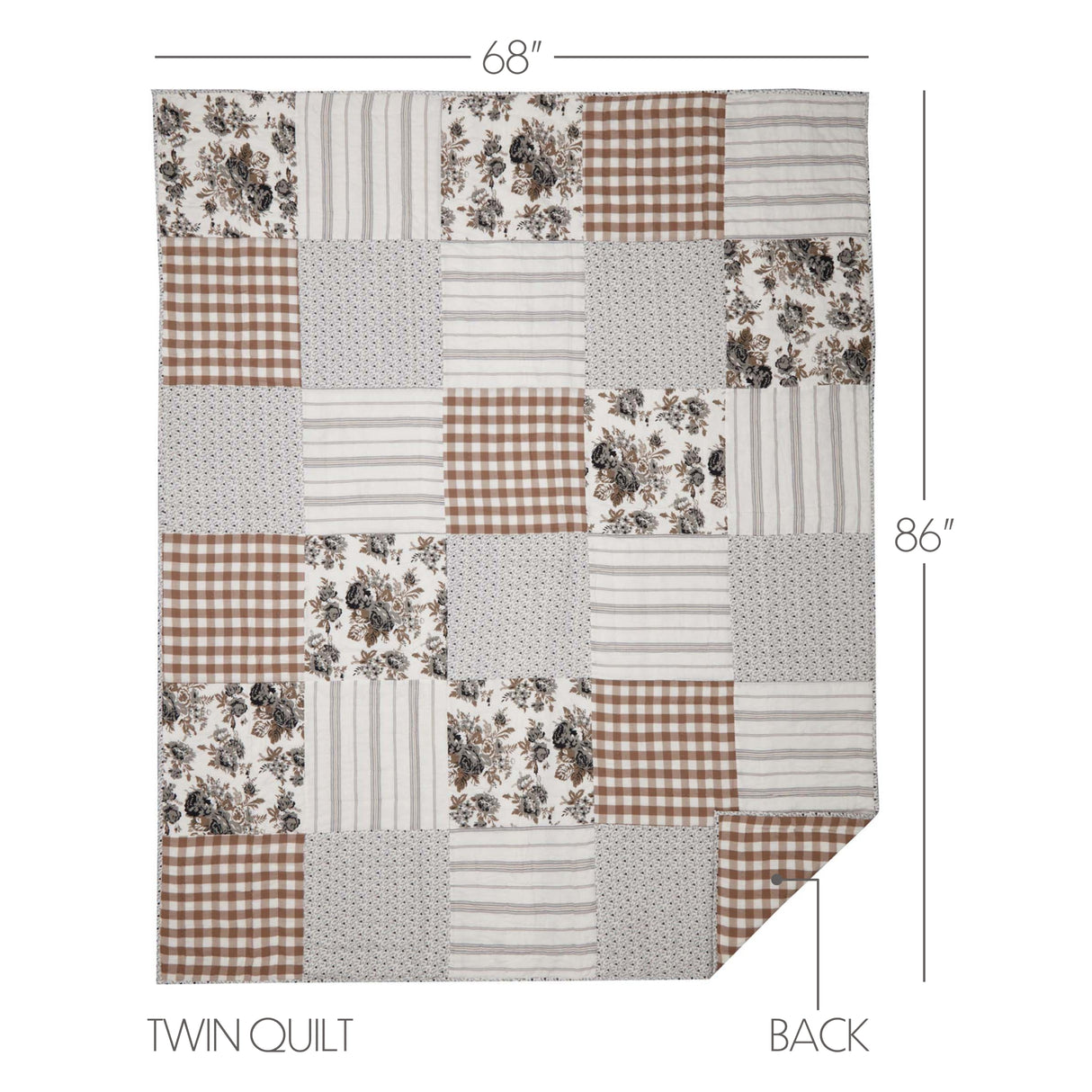 Annie Floral 3 Piece Quilt Set