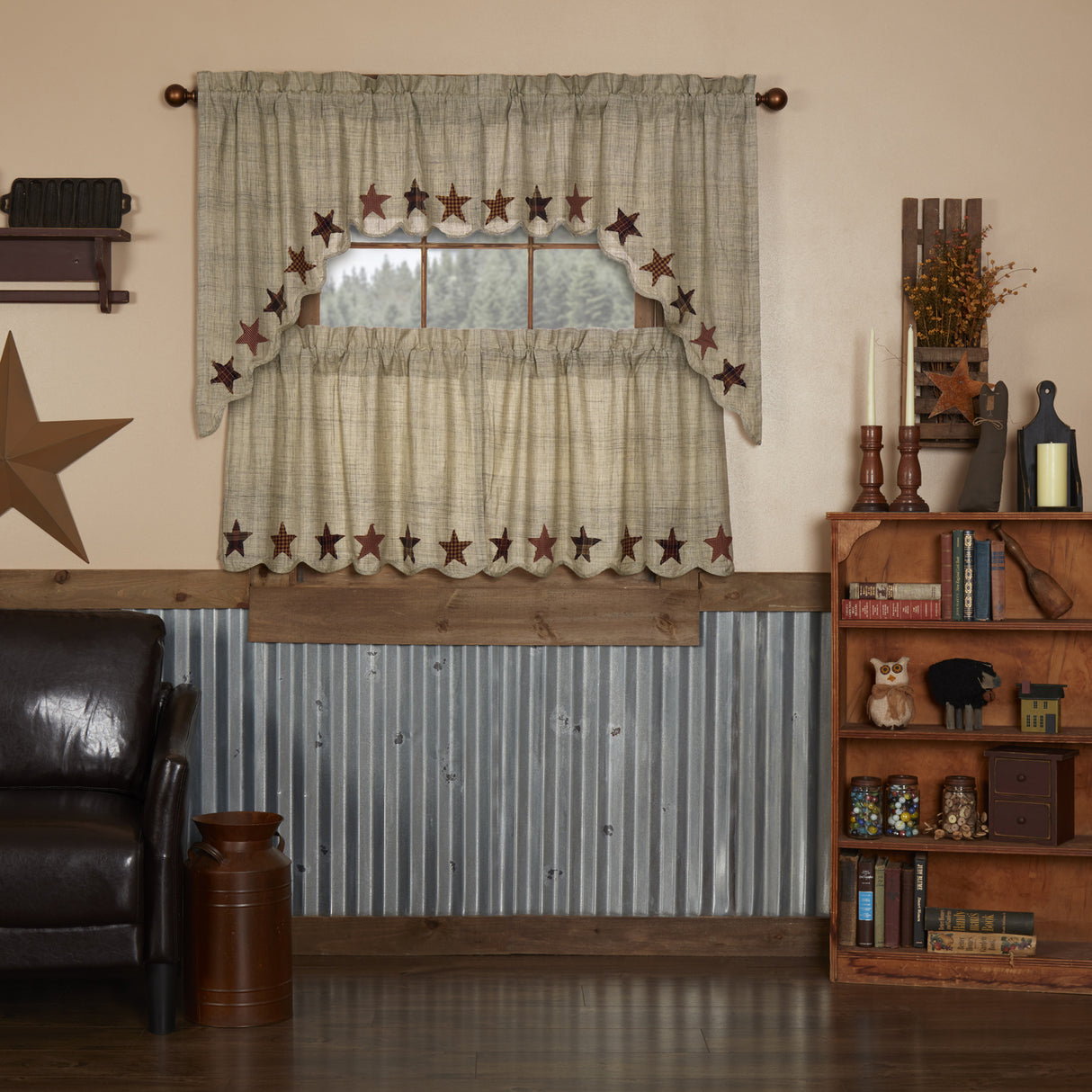 Abilene Star Tan Curtain Set