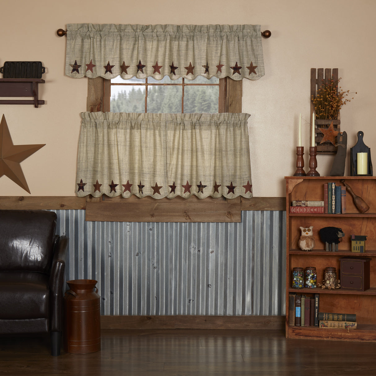 Abilene Star Tan Curtain Set