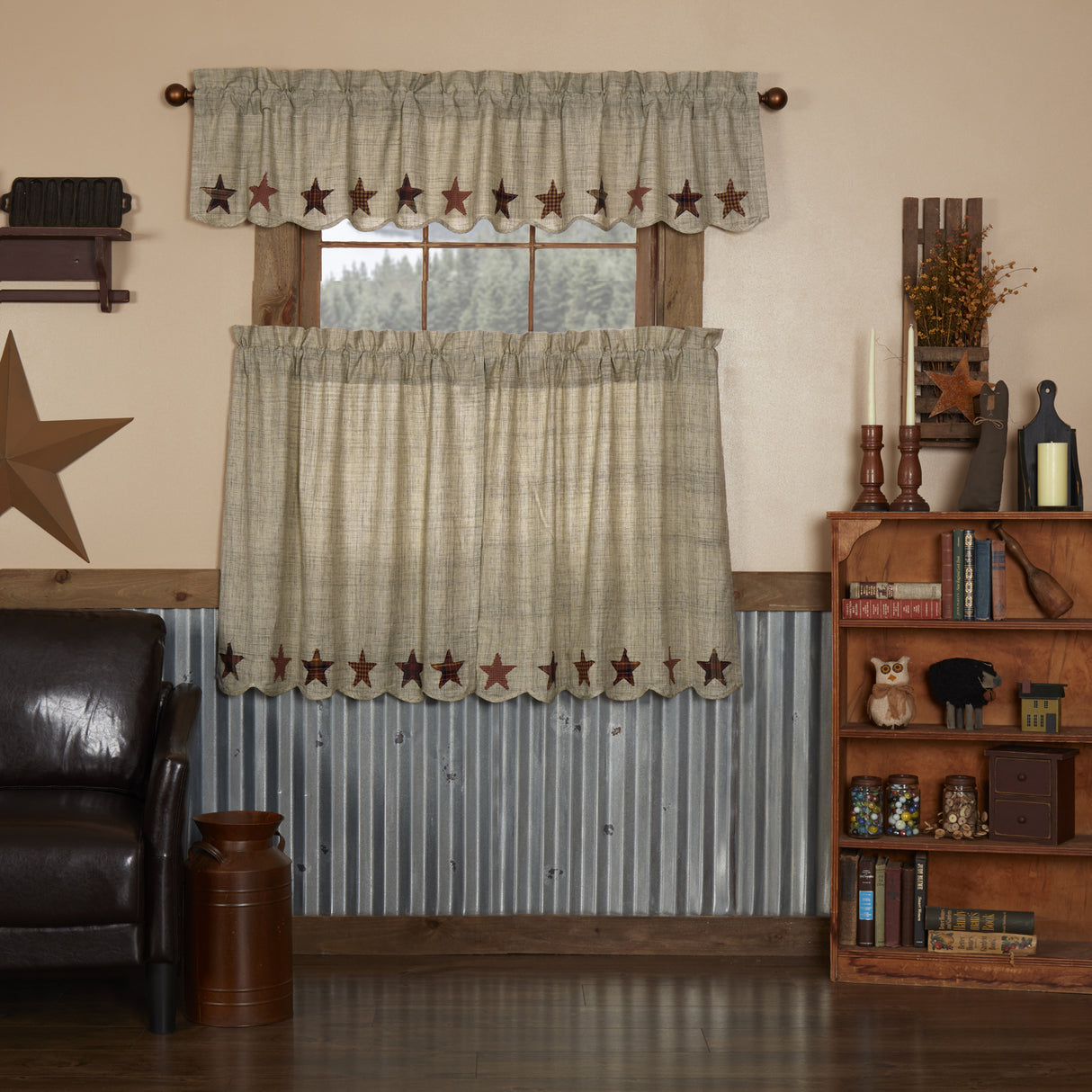 Abilene Star Tan Curtain Set
