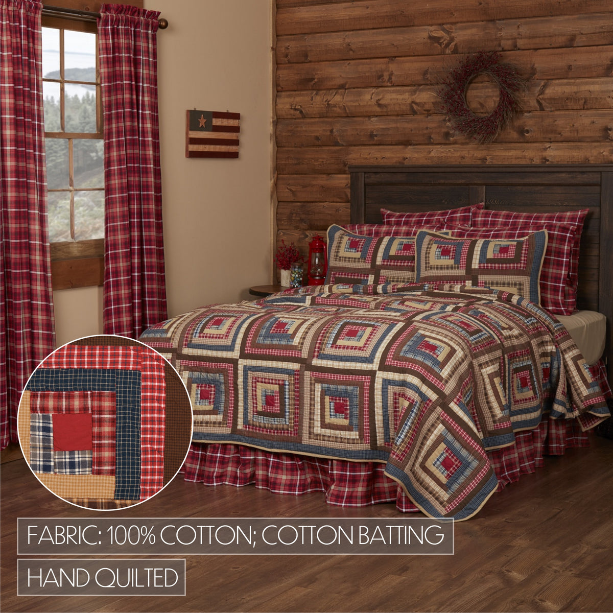 Braxton 5PC Navy Bedding Set Luxury King (1 Quilt, 2 Shams, 2 Pillowcases)