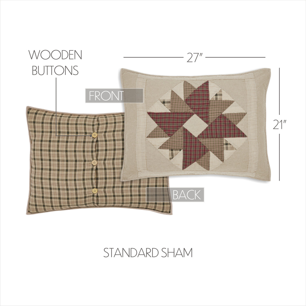 Cider Mill 4PC Khaki Bedding Set Twin (1 Quilt, 2 Shams, 1 Bedskirt)