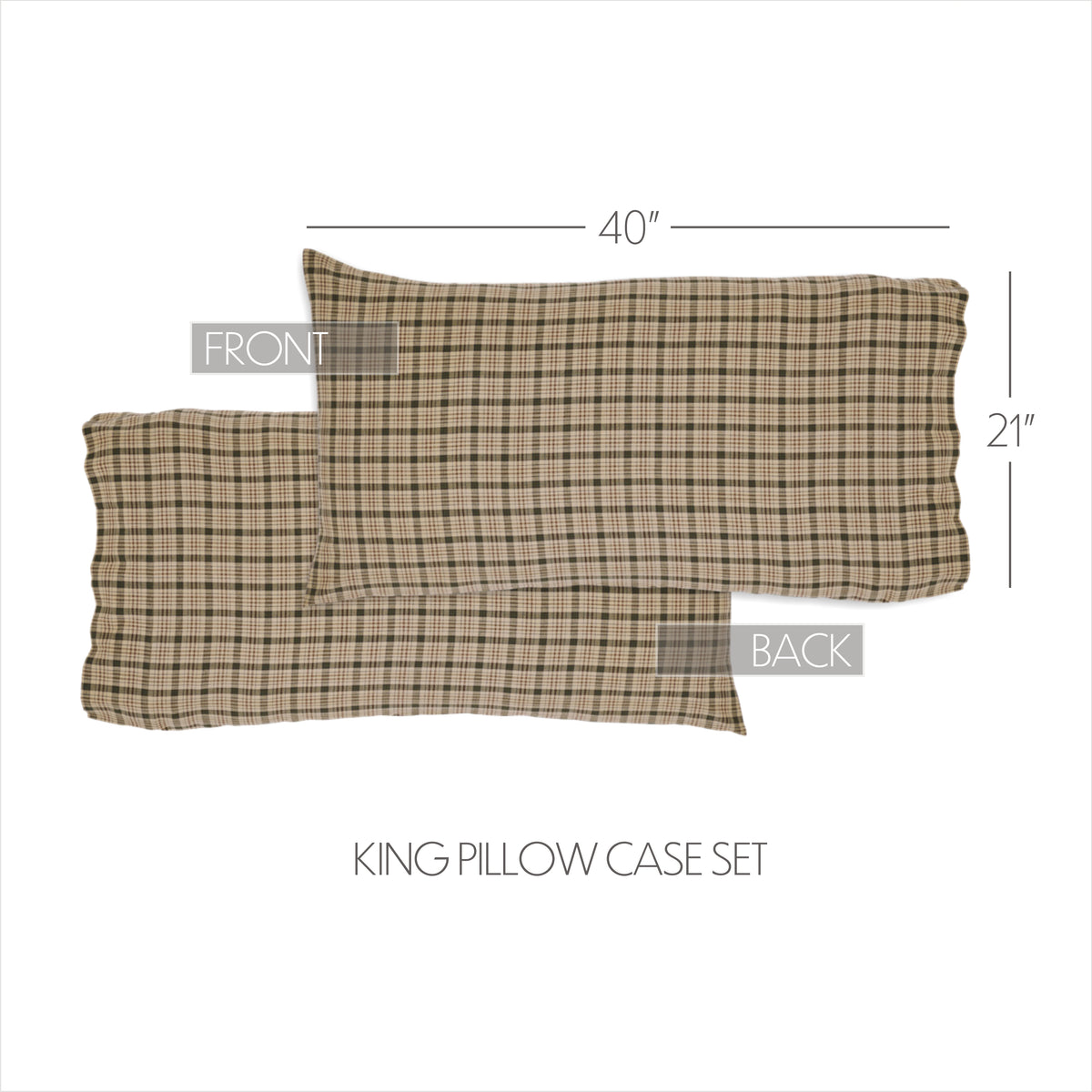 Cider Mill 8PC Khaki Bedding Set Luxury King (1 Quilt, 2 Shams, 2 Pillowcases, 1 Bedskirt, 2 Euros)
