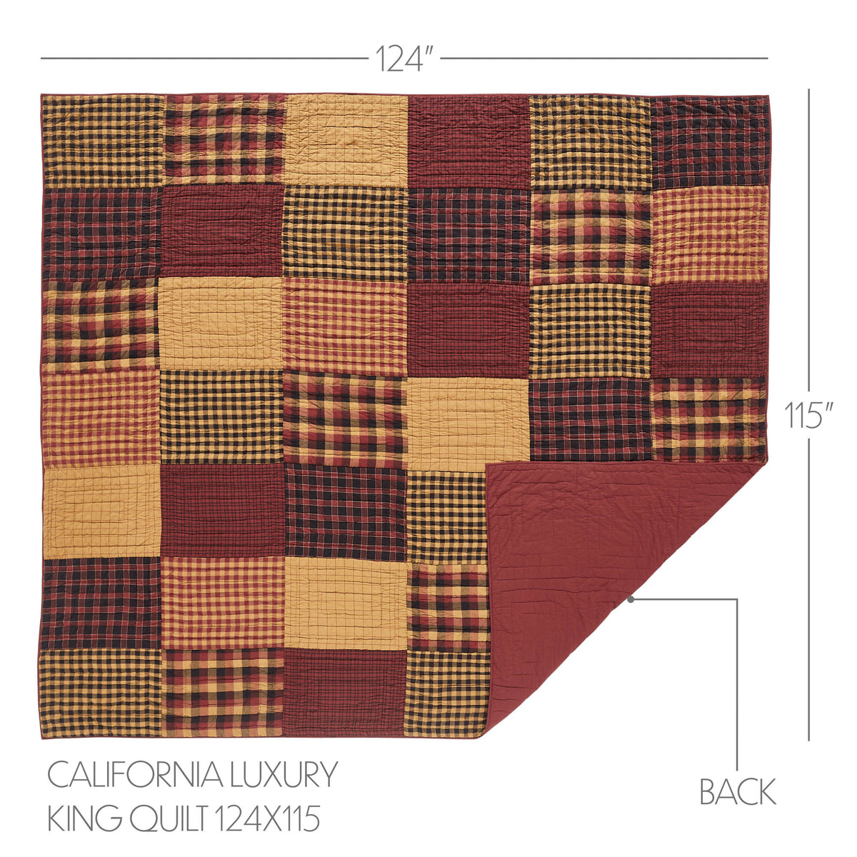 Connell 5PC Burgundy Bedding Set