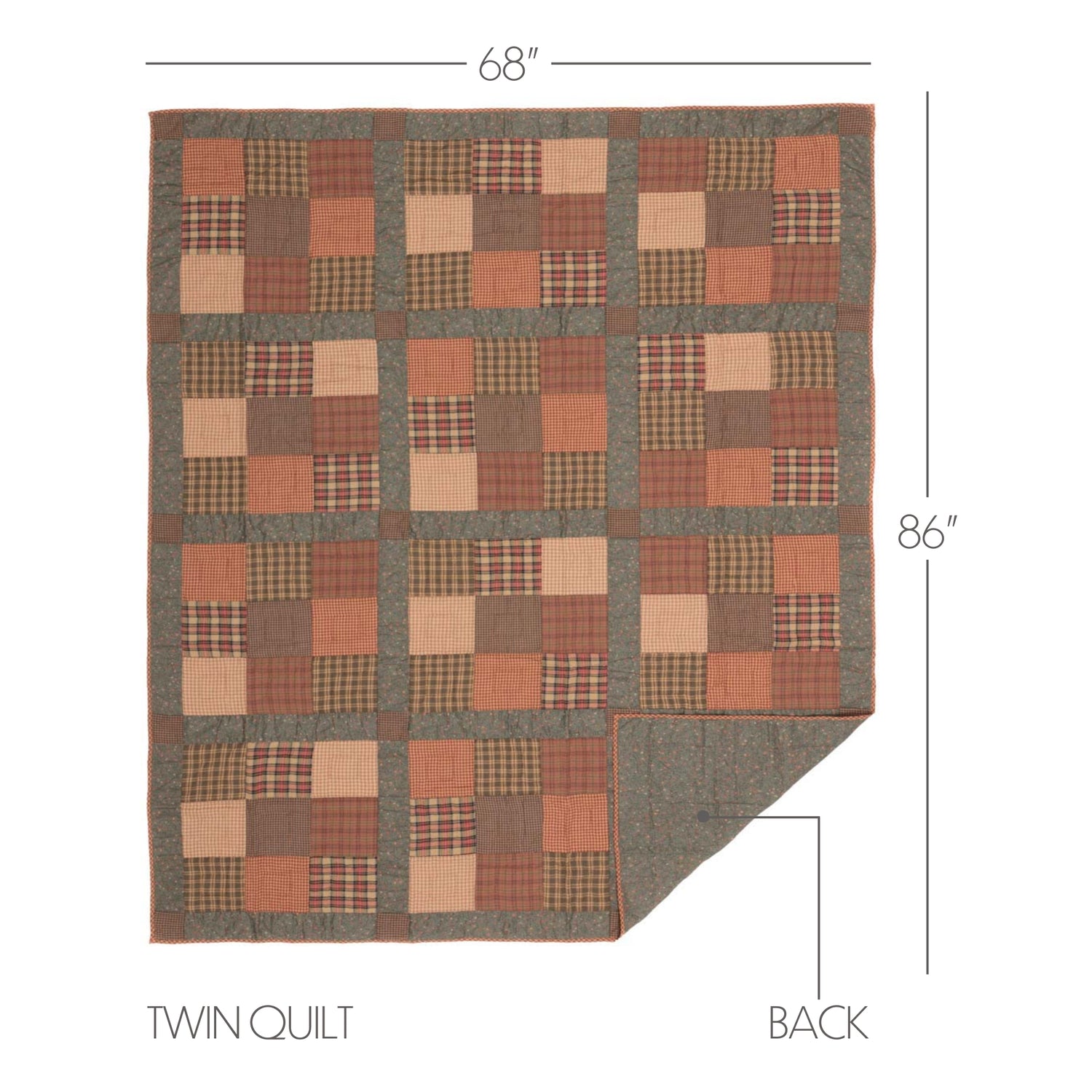 Crosswoods 3 Piece Quilt Set