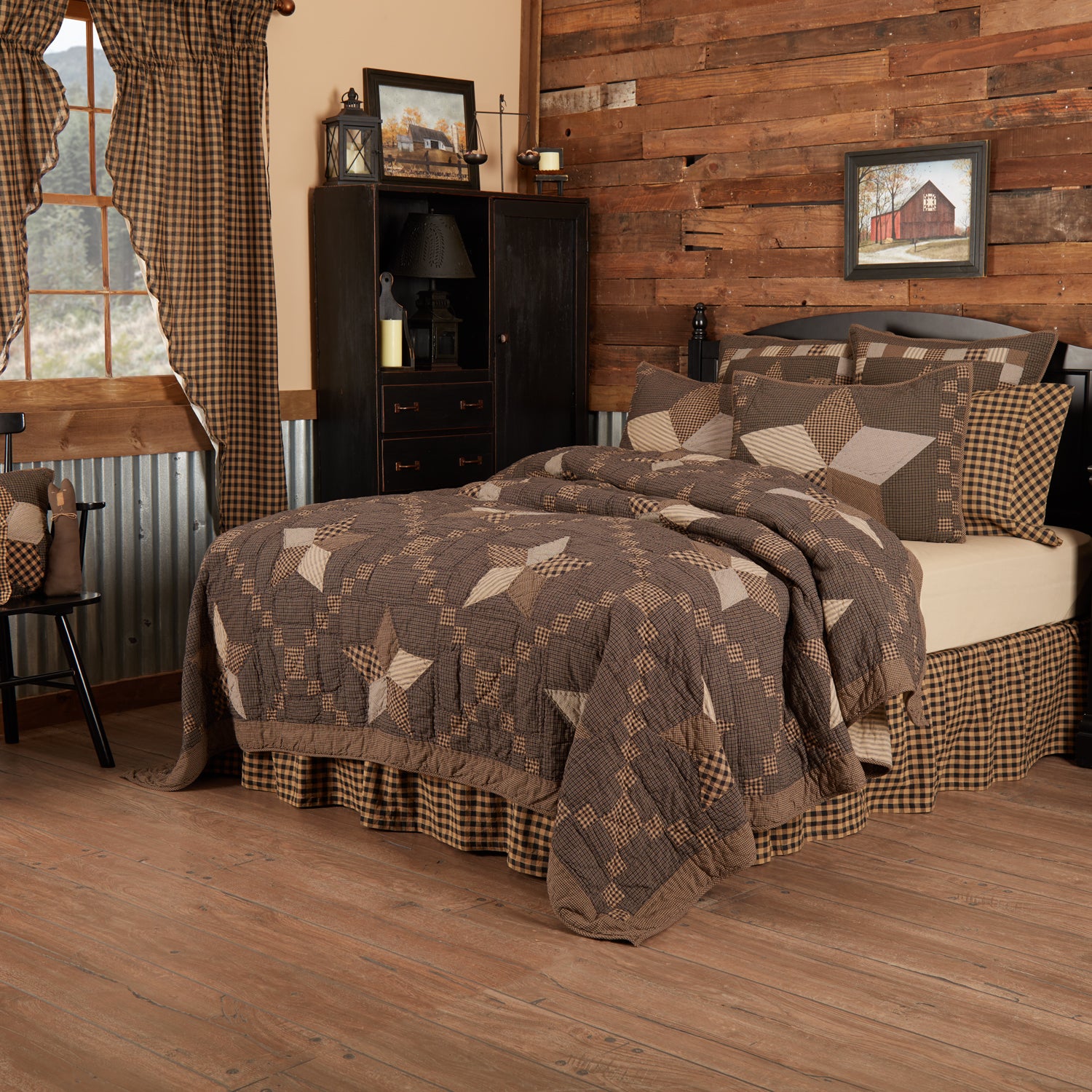 Farmhouse Star 3 Piece Quilt Set