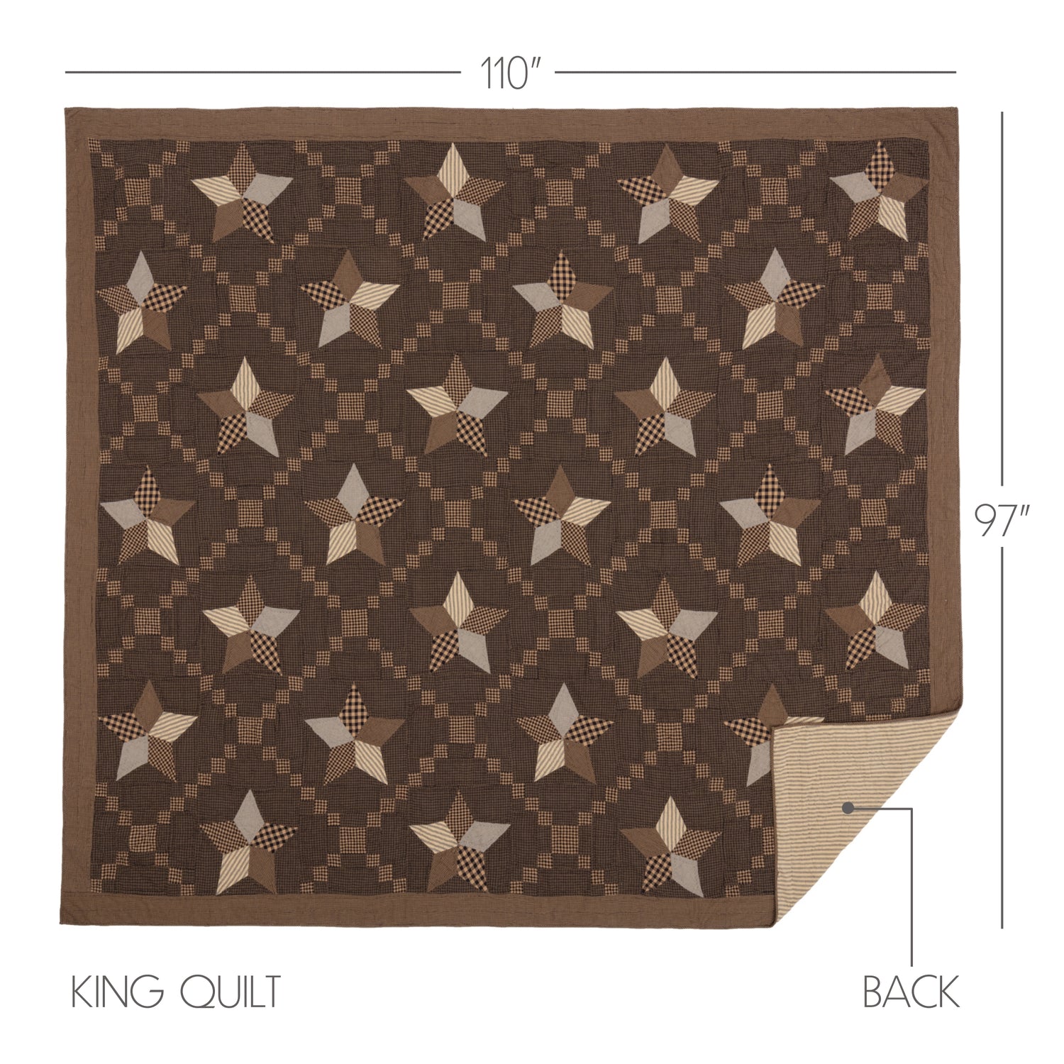 Farmhouse Star 3 Piece Quilt Set