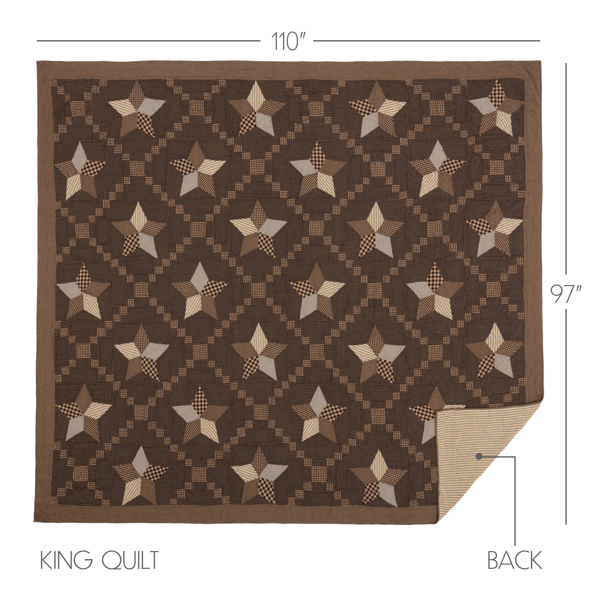 Farmhouse Star 5PC Charcoal Bedding Set