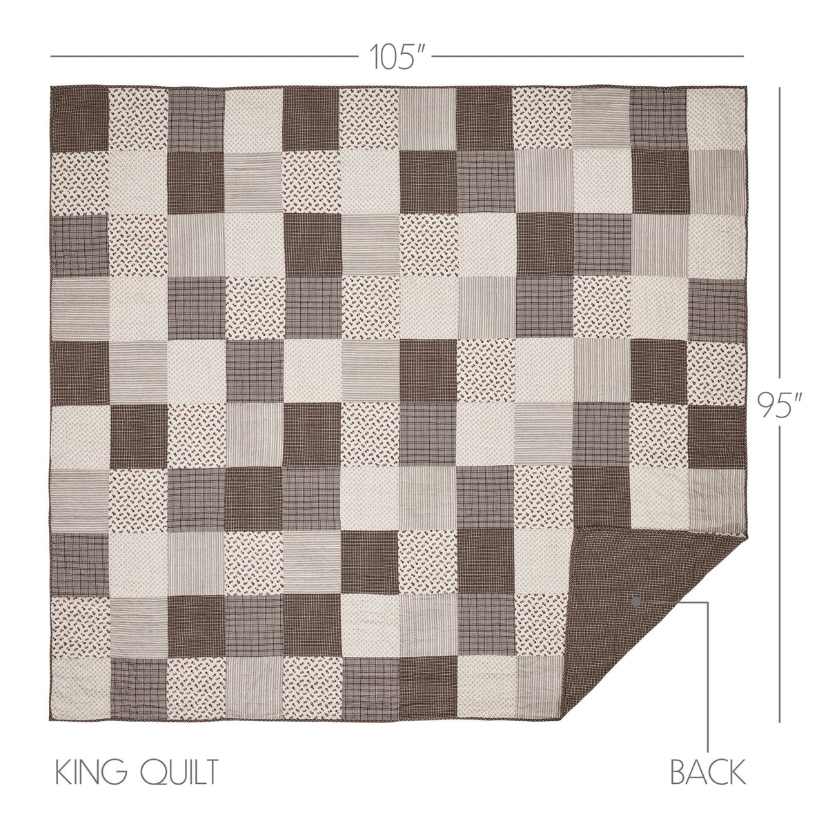 Florette 4PC Light Taupe Bedding Set King (1 Quilt, 2 Shams, 1 Bedskirt)