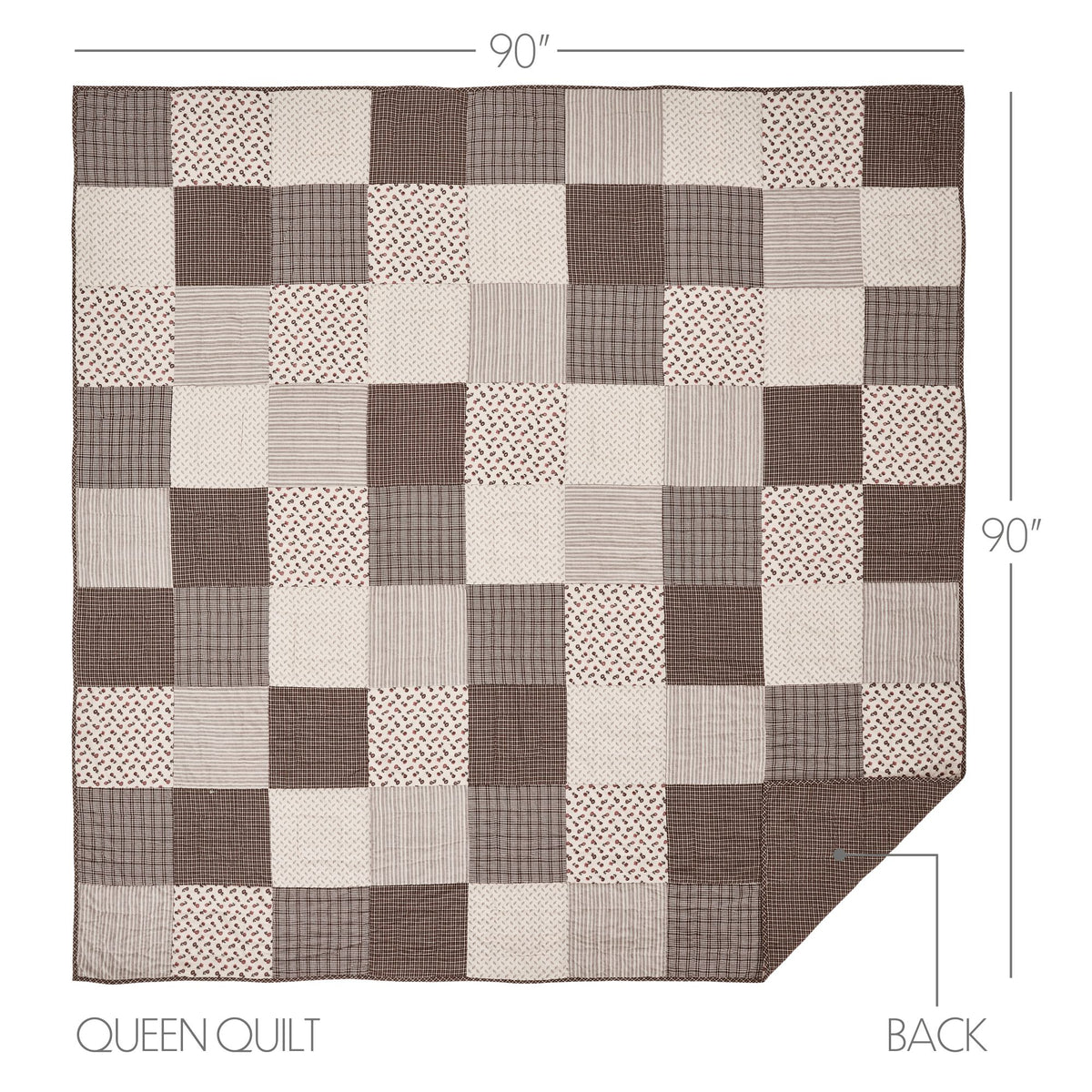 Florette 8PC Light Taupe Bedding Set Queen (1 Quilt, 2 Shams, 2 Pillowcases, 1 Bedskirt, 2 Euros)