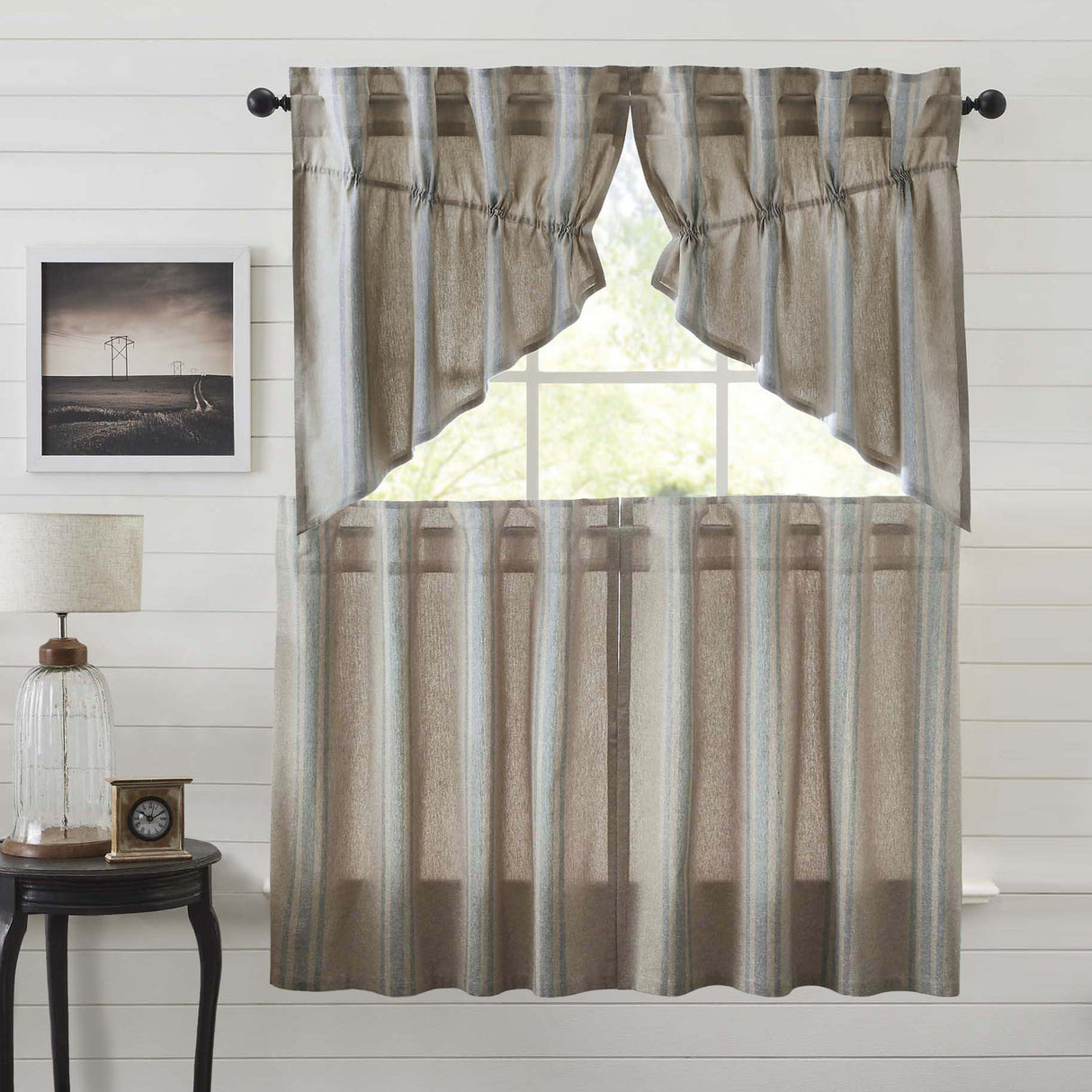 Grain Sack Curtain Set