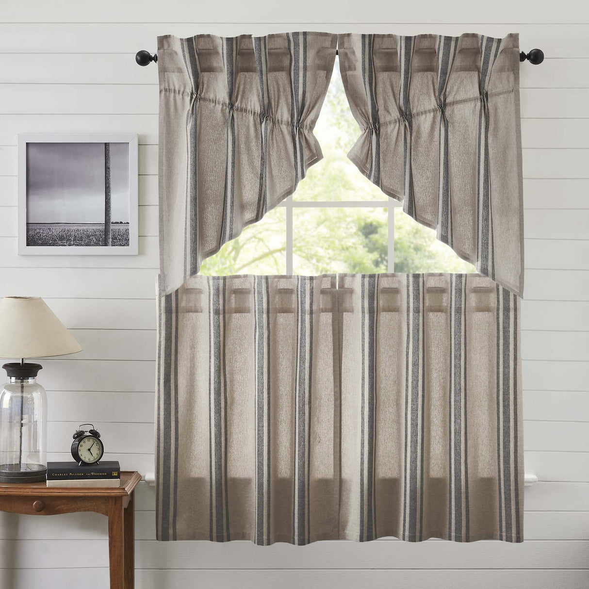 Grain Sack Curtain Set