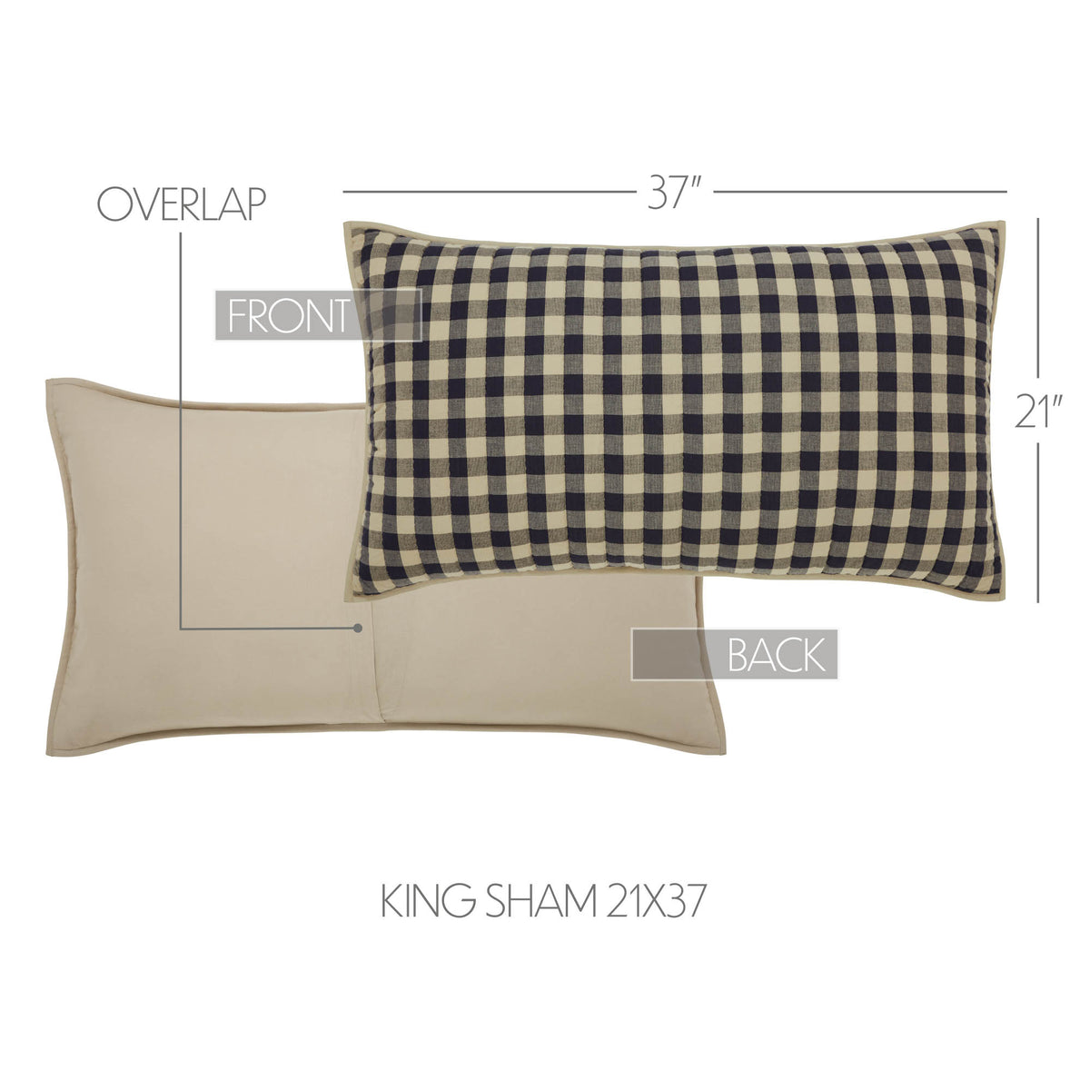 My Country 4PC Navy Bedding Set King (1 Quilt, 2 Shams, 1 Bedskirt)