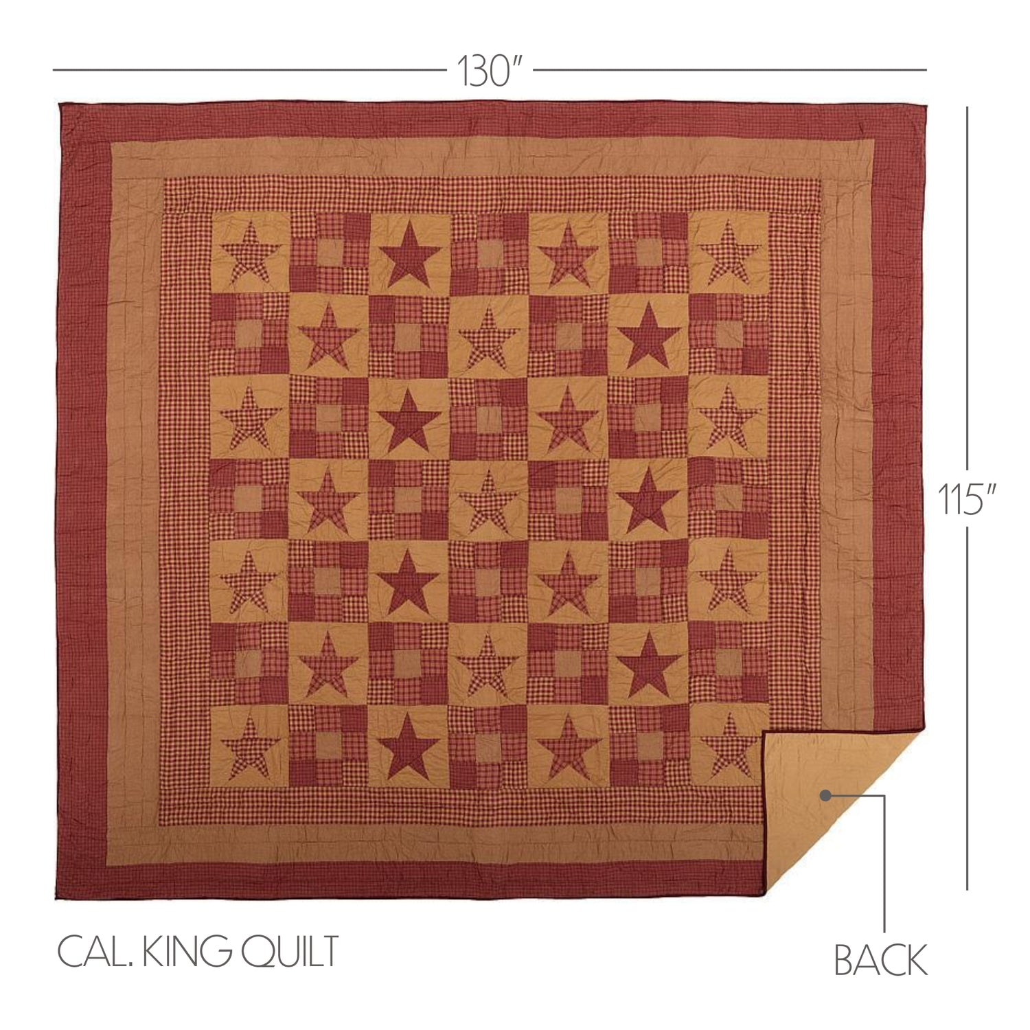 Ninepatch Star 5 Piece Quilt Set
