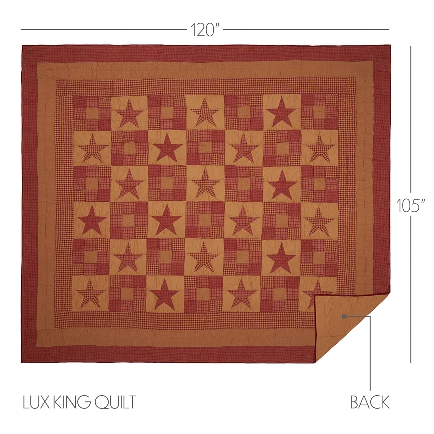 Ninepatch Star 5 Piece Quilt Set