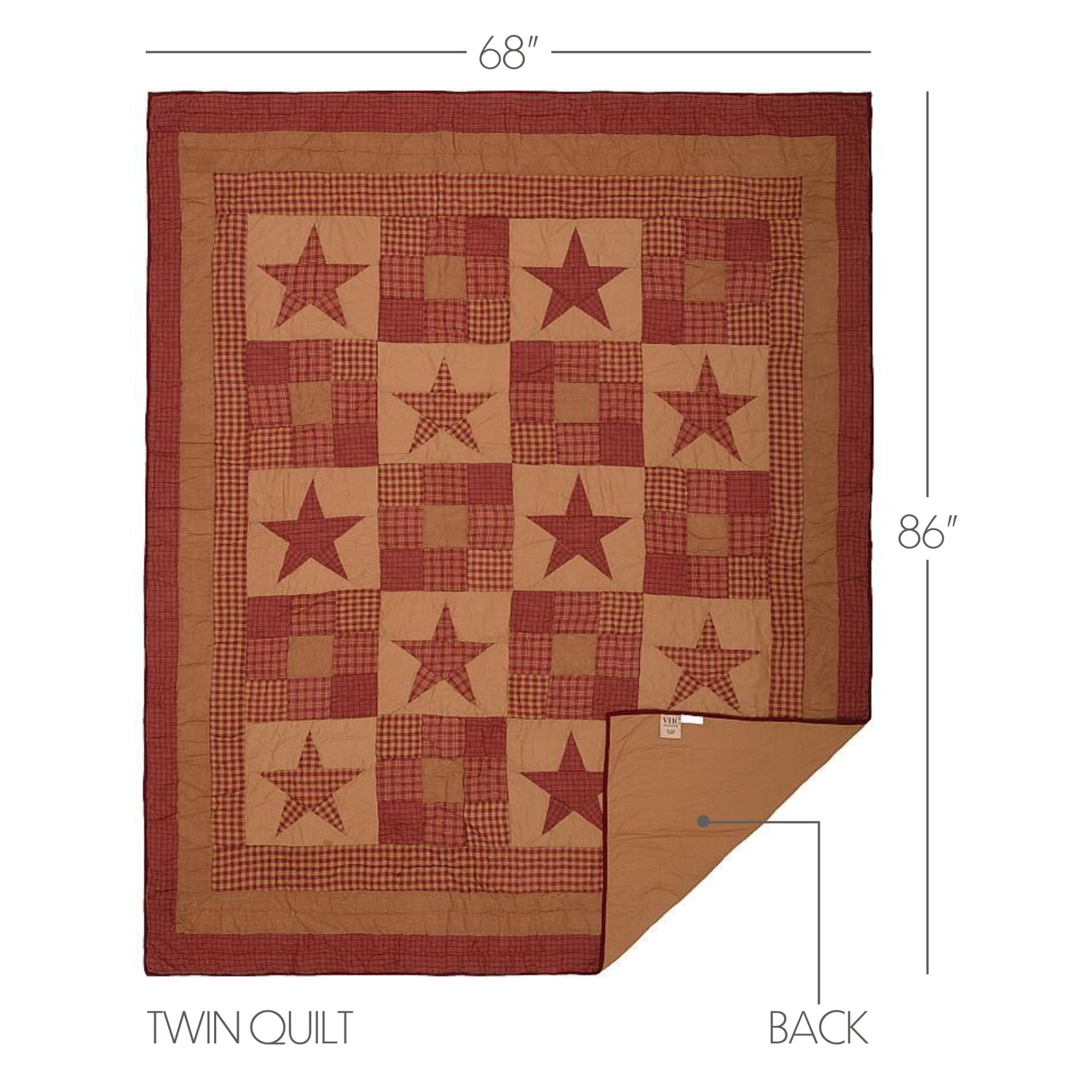 Ninepatch Star 5 Piece Quilt Set