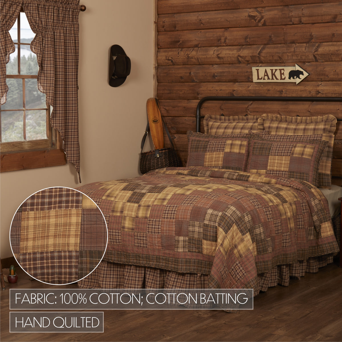 Prescott 5PC Russet Bedding Set King (1 Quilt, 2 Shams, 2 Pillowcases)