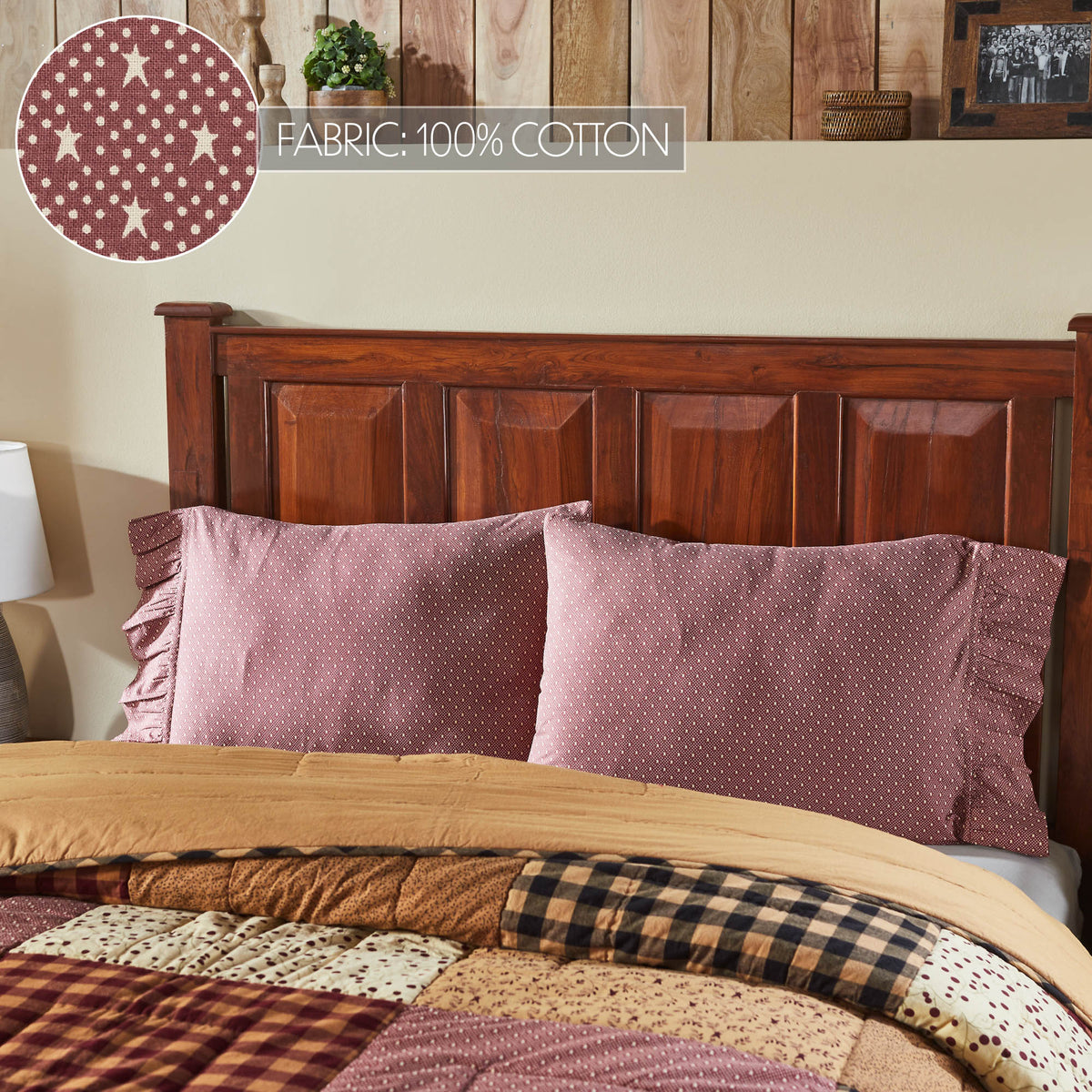 Pip Vinestar 5PC Burgundy Bedding Set
