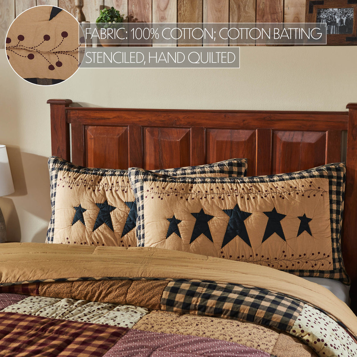 Pip Vinestar 6PC Burgundy Bedding Set King (1 Quilt, 2 Shams, 2 Pillowcases, 1 Bedskirt)