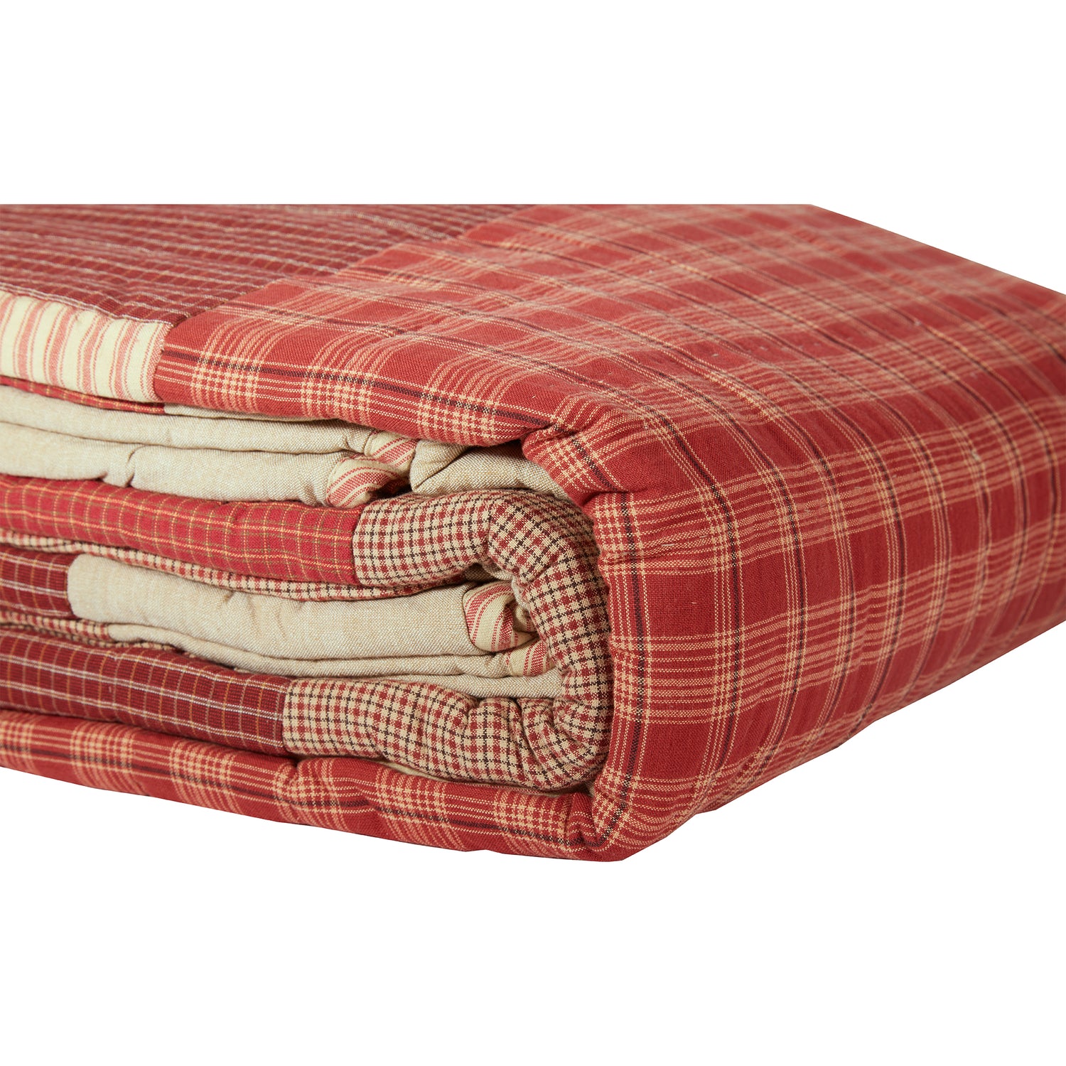 Rory Schoolhouse Red 3 Piece Quilt Set (1 Luxury King Quilt, 2 King Shams)