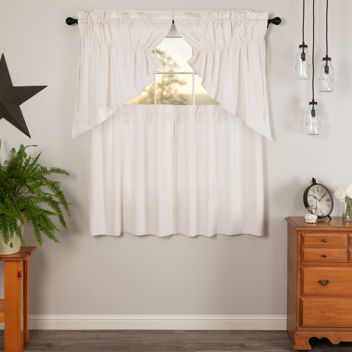Simple Life Flax Curtain Set