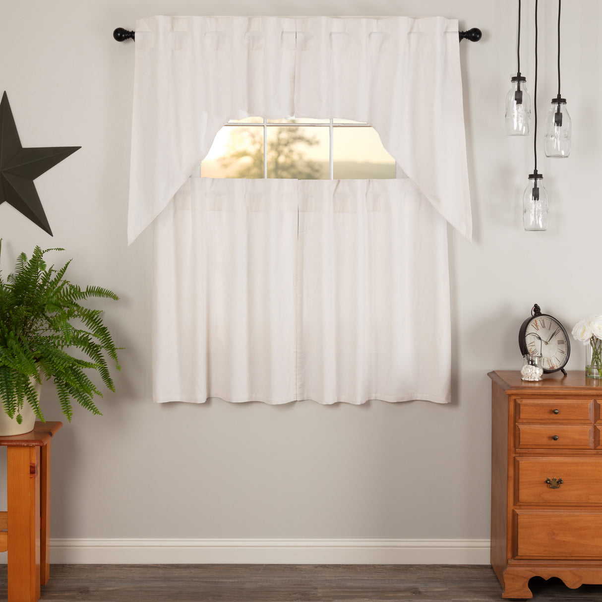 Simple Life Flax Curtain Set