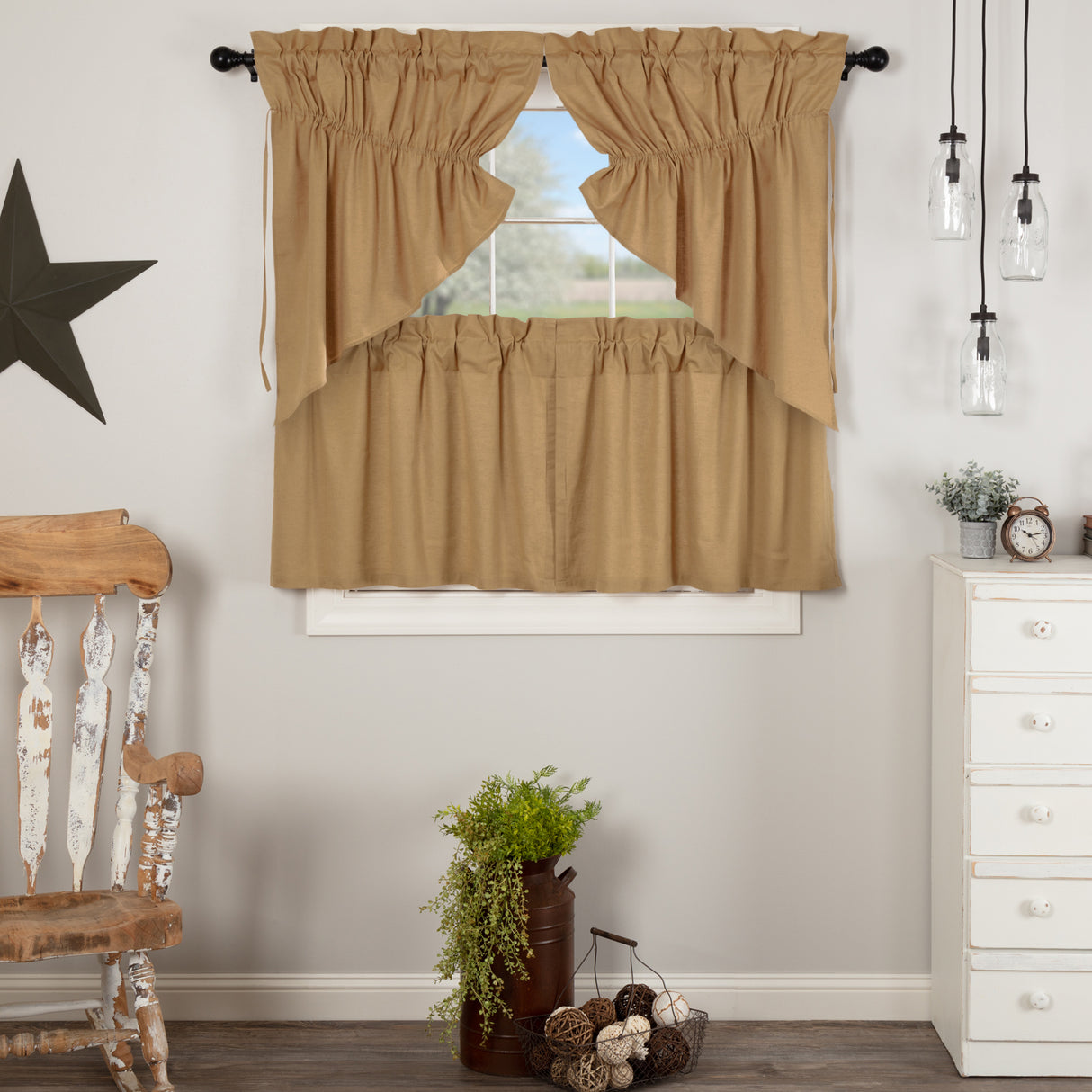 Simple Life Flax Curtain Set