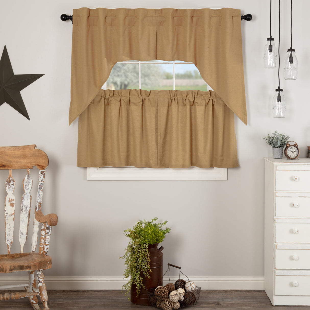 Simple Life Flax Curtain Set