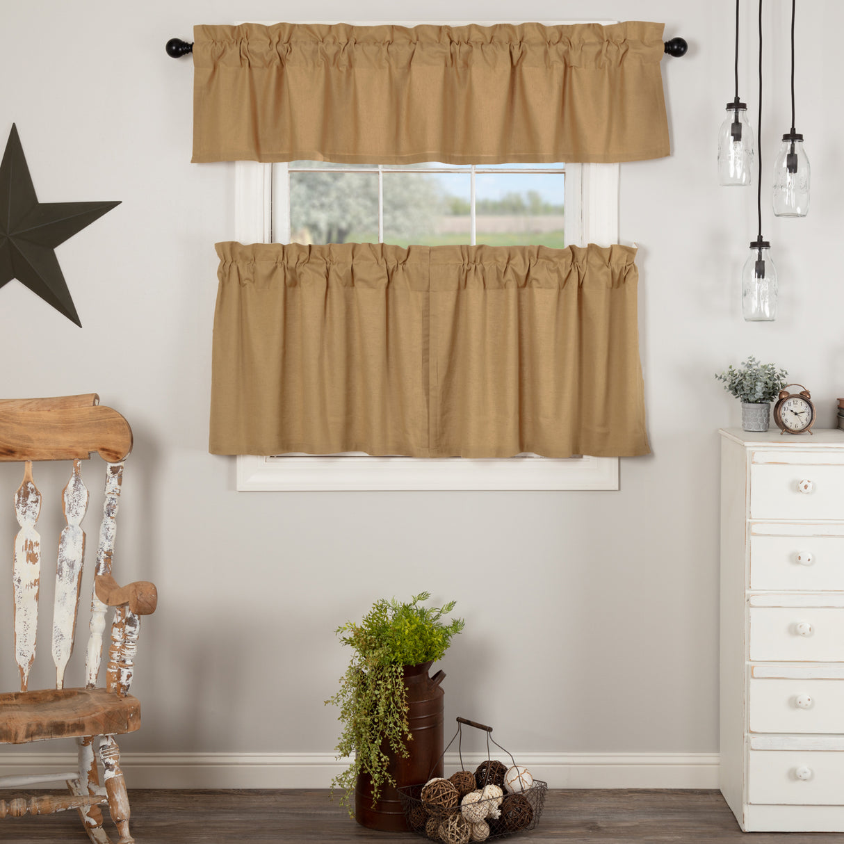 Simple Life Flax Curtain Set
