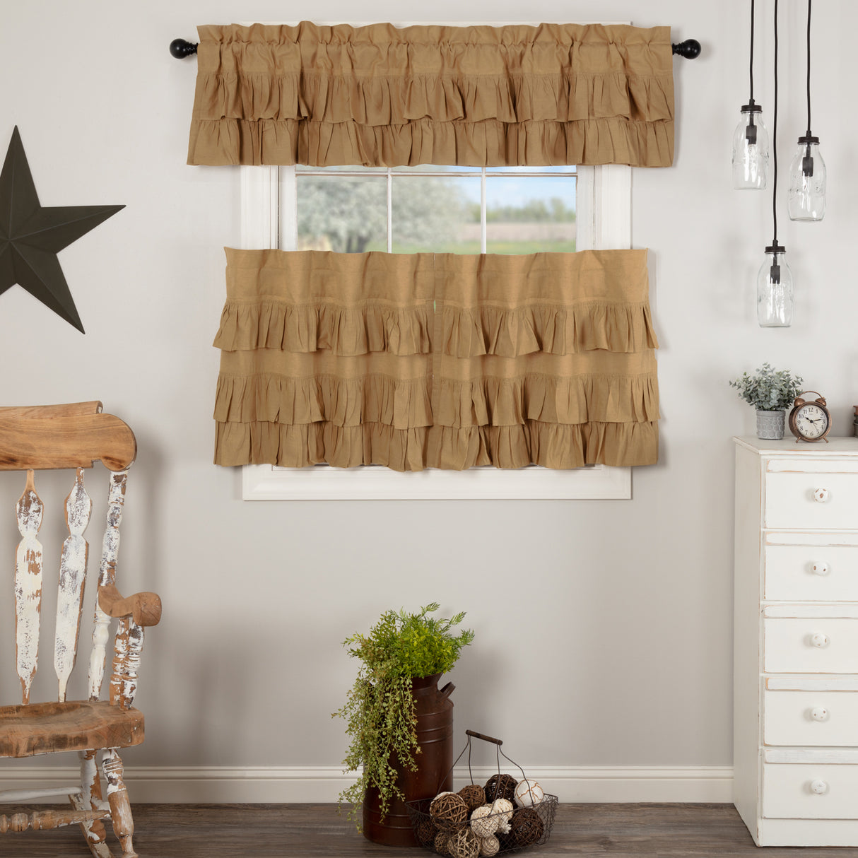 Simple Life Flax Curtain Set