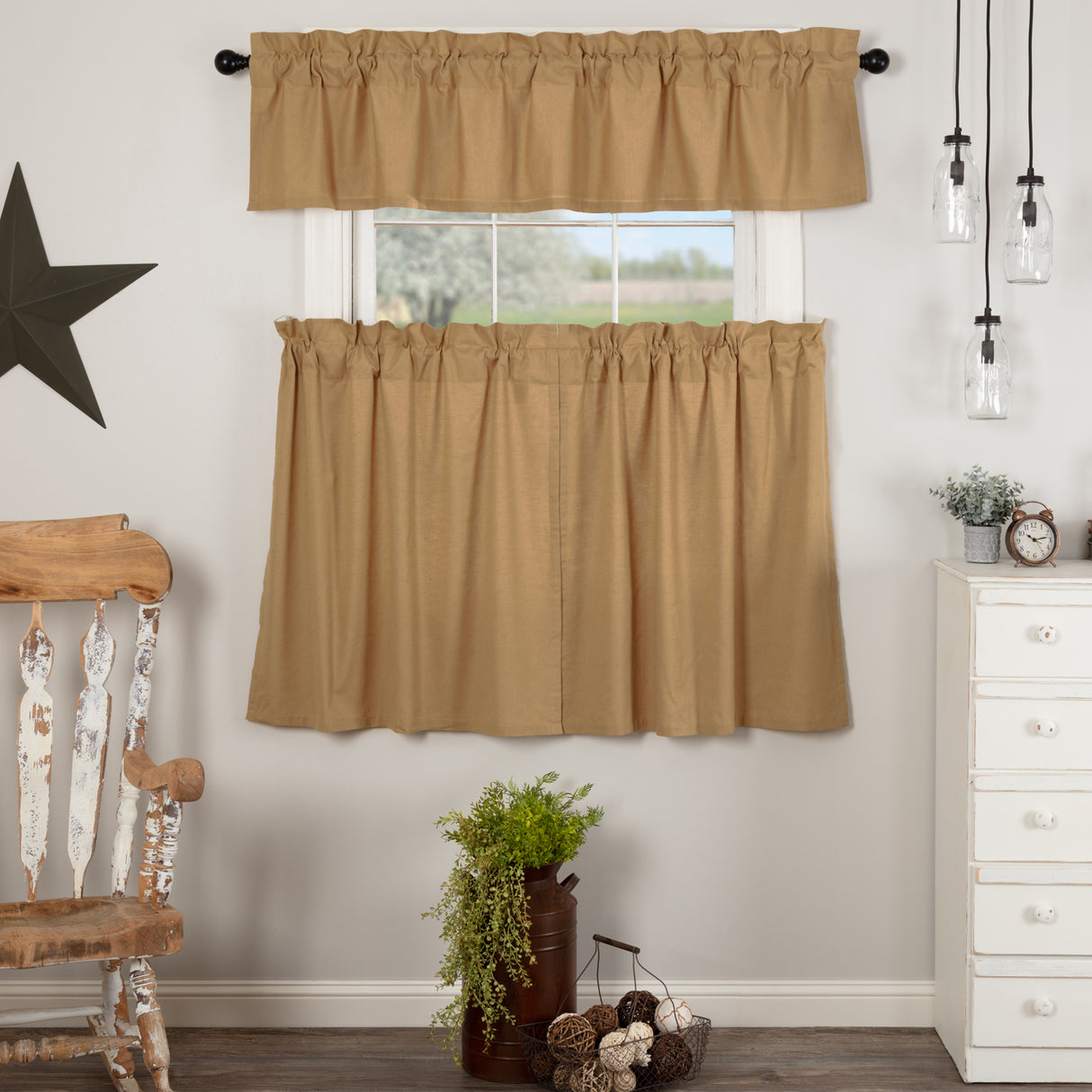 Simple Life Flax Curtain Set
