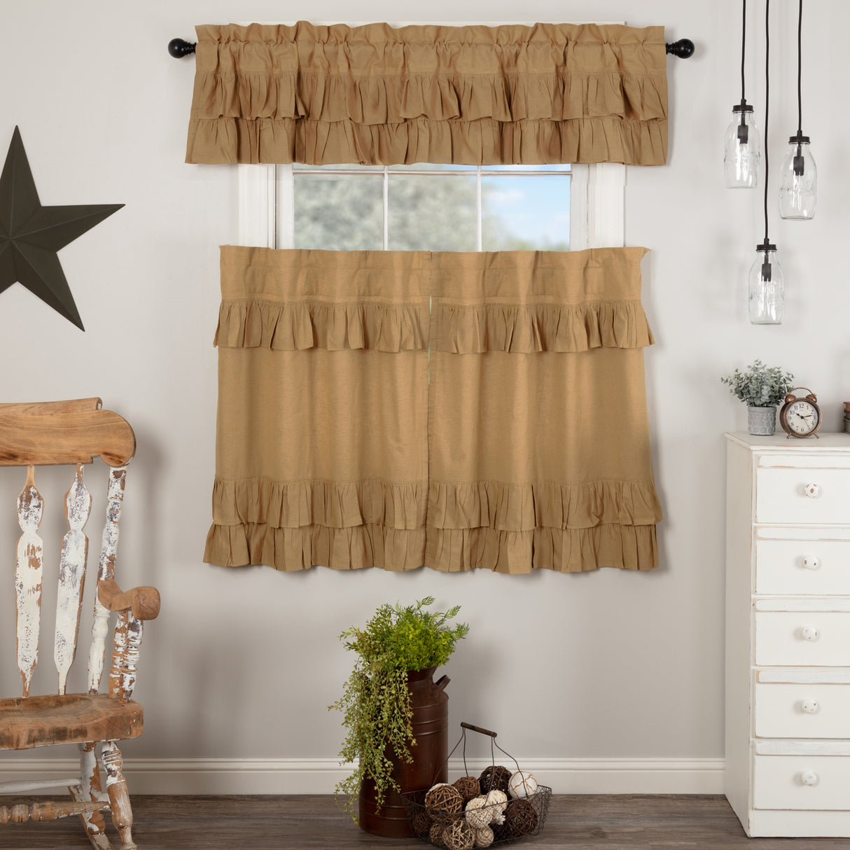Simple Life Flax Curtain Set