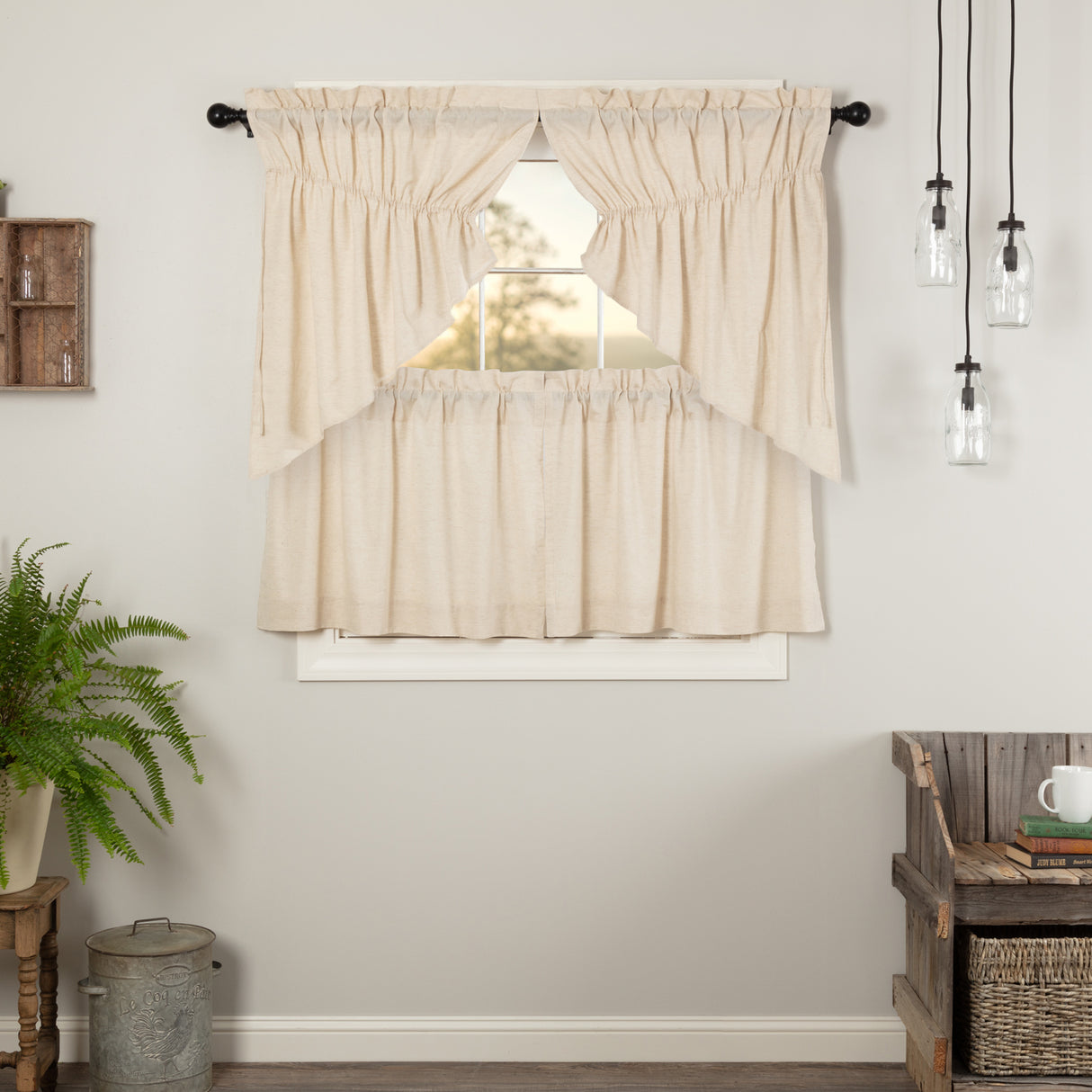 Simple Life Flax Curtain Set