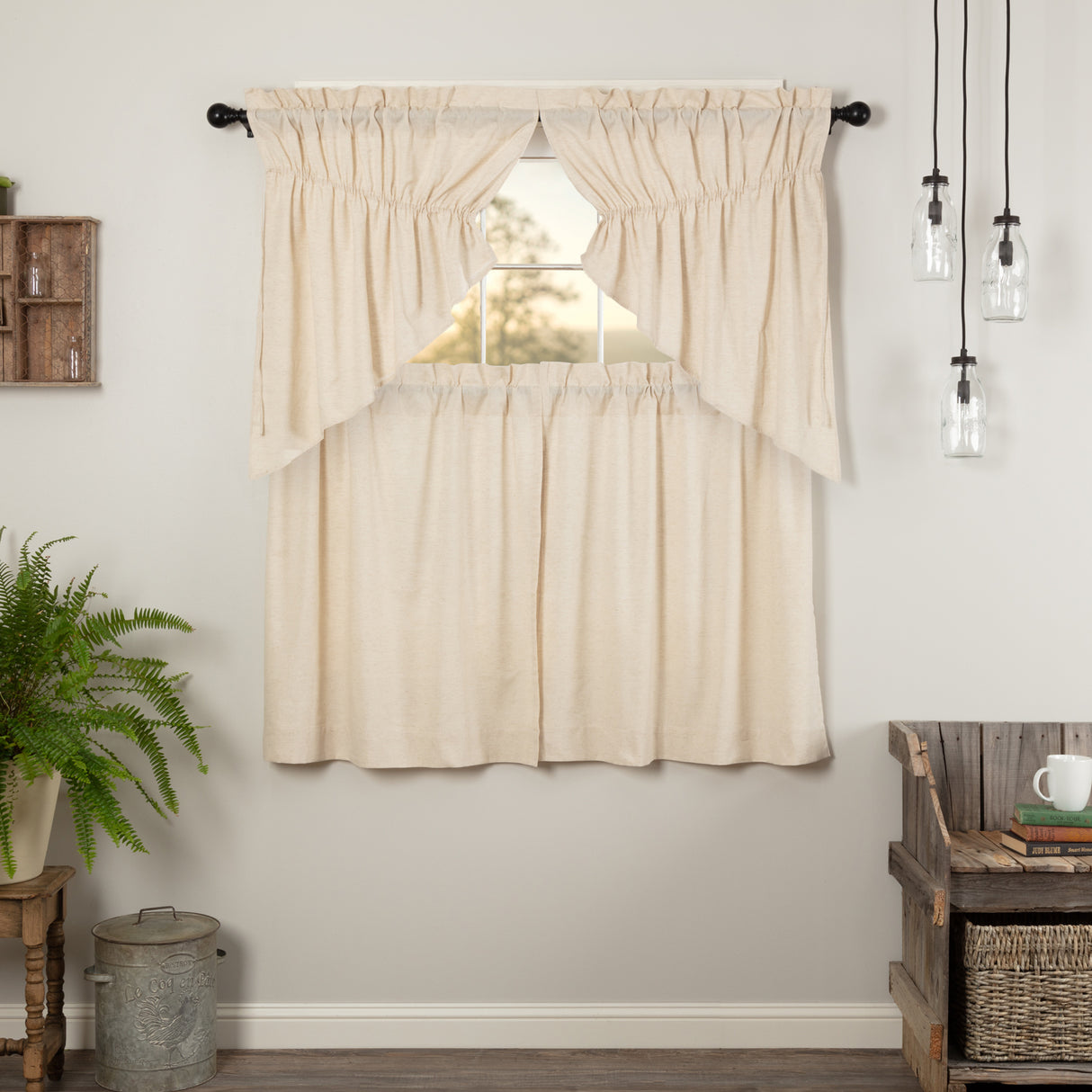 Simple Life Flax Curtain Set